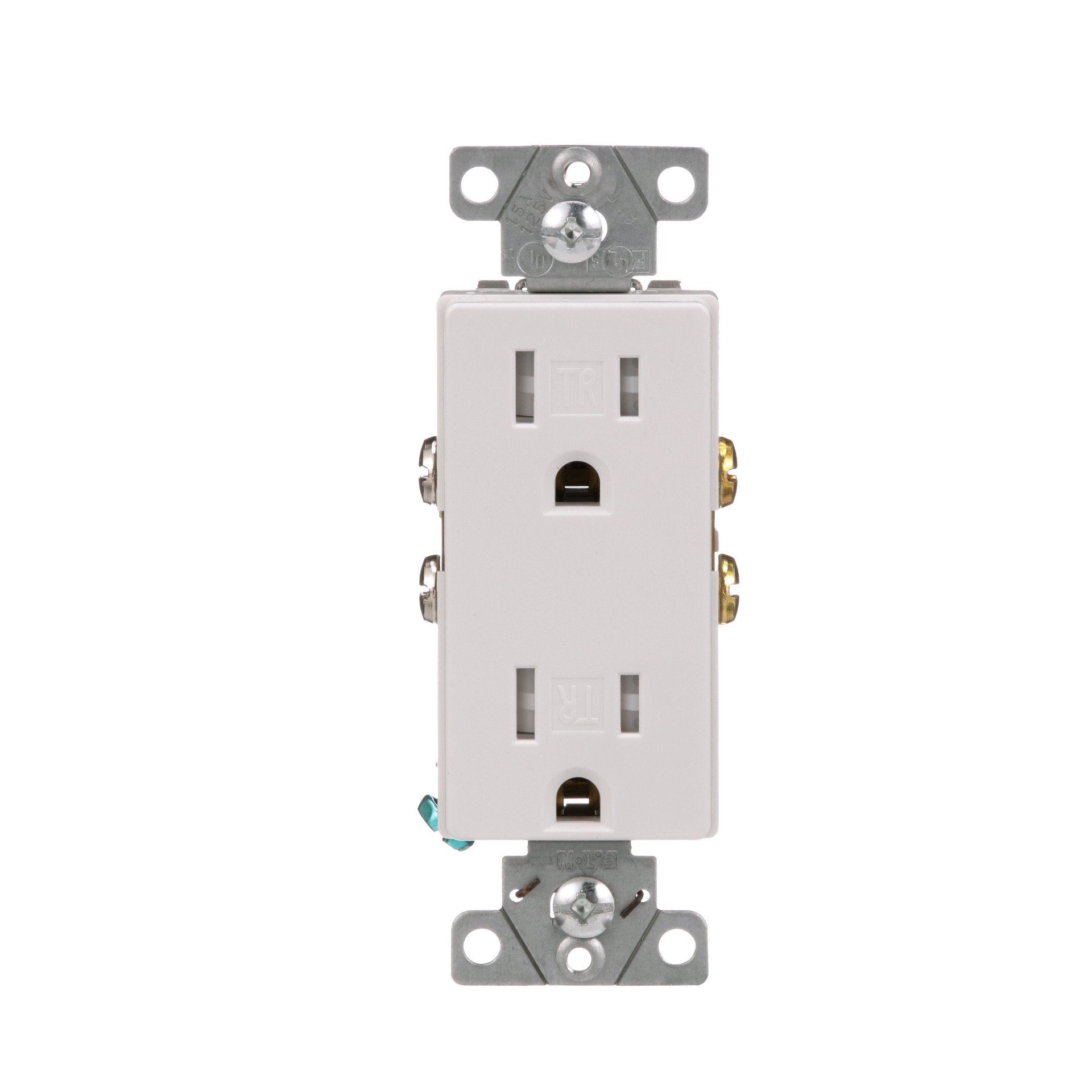 slide 1 of 6, Eaton Arrow Hart 15 -Amp 125-volt Tamper Resistant Residential/Commercial Decorator Outlet , White, 1 ct