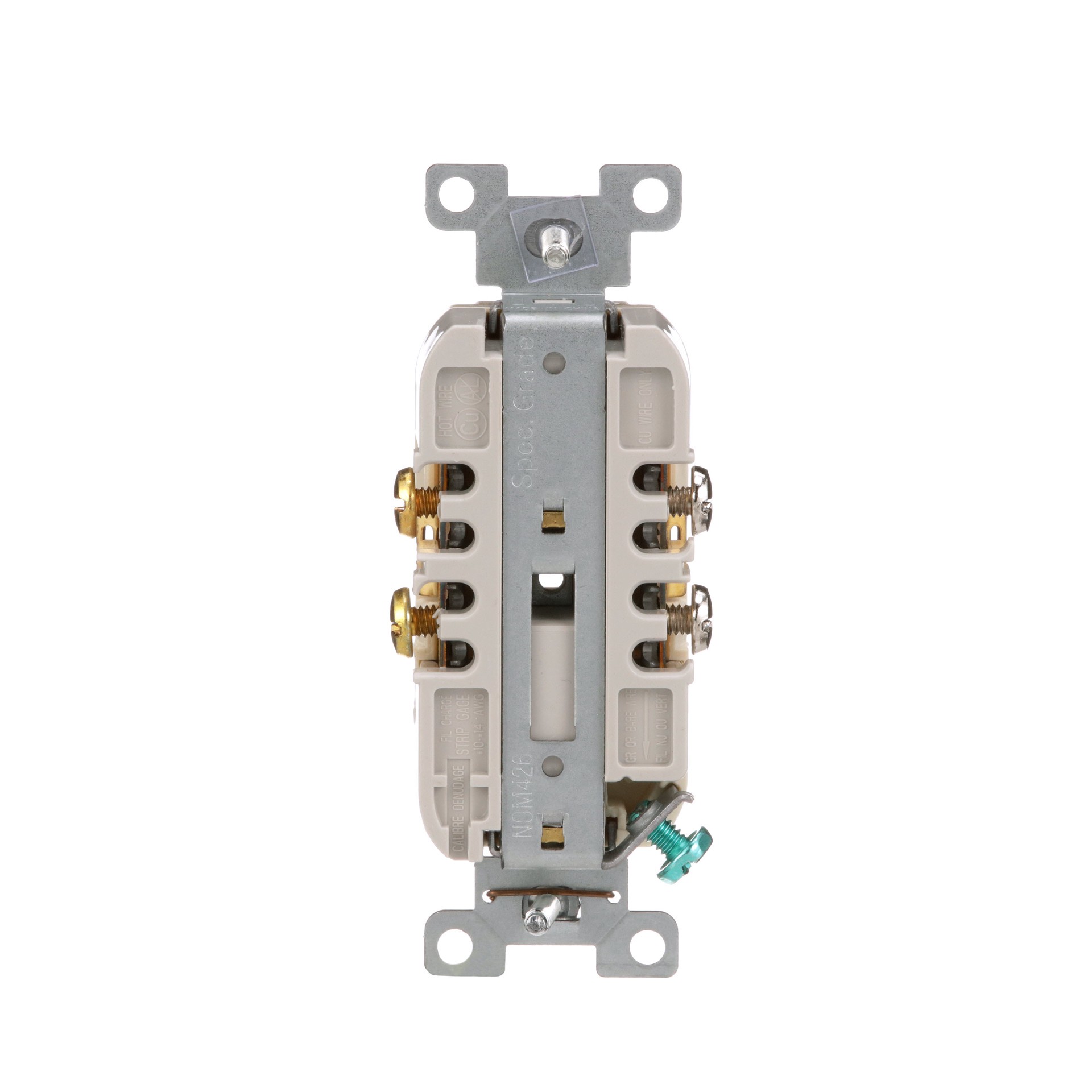 slide 4 of 6, Eaton Arrow Hart 15 -Amp 125-volt Tamper Resistant Residential/Commercial Duplex Outlet , Light almond, 1 ct