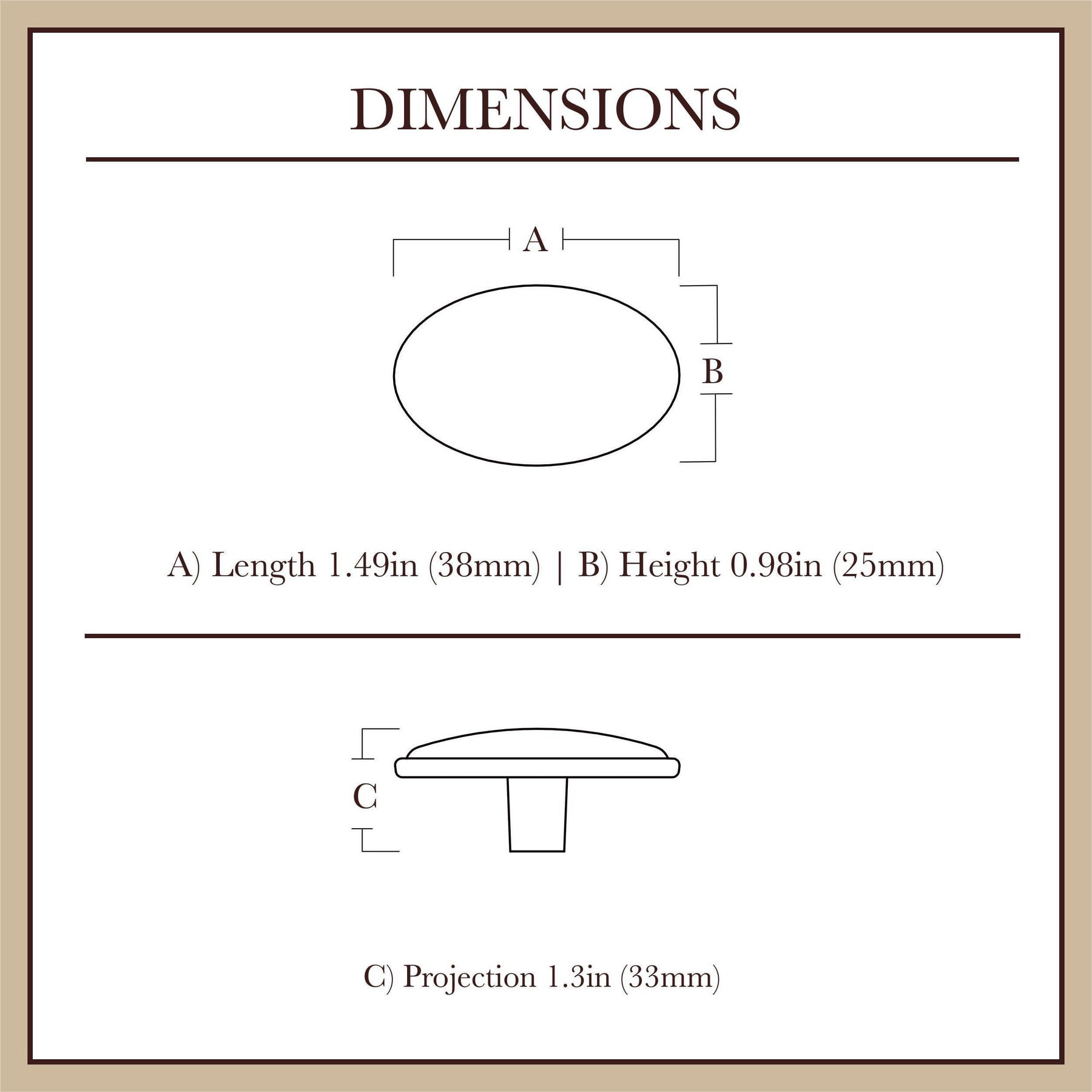 slide 6 of 6, allen + roth Beaumont 1-1/2-in Matte Black Rectangular Cabinet Knob, 1 ct