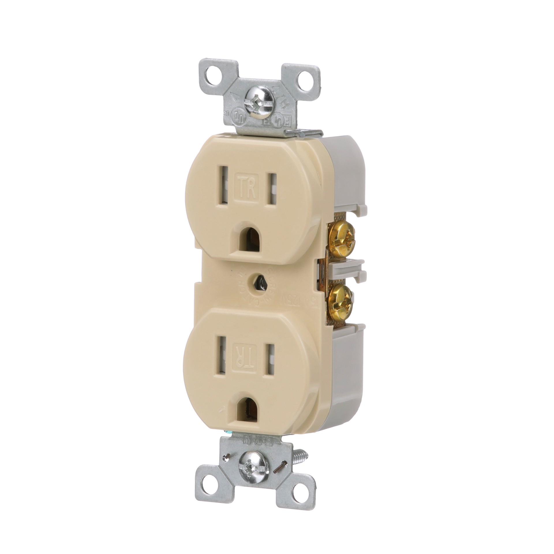 slide 2 of 6, Eaton Arrow Hart 15 -Amp 125-volt Tamper Resistant Residential/Commercial Duplex Outlet , Ivory, 1 ct