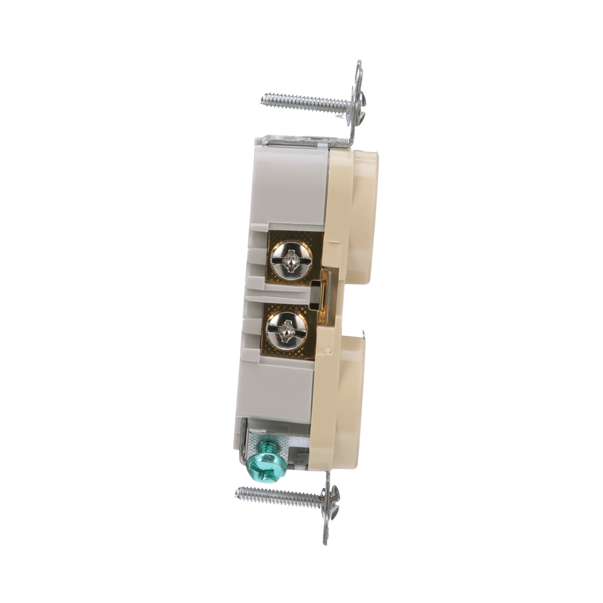 slide 5 of 6, Eaton Arrow Hart 15 -Amp 125-volt Tamper Resistant Residential/Commercial Duplex Outlet , Ivory, 1 ct