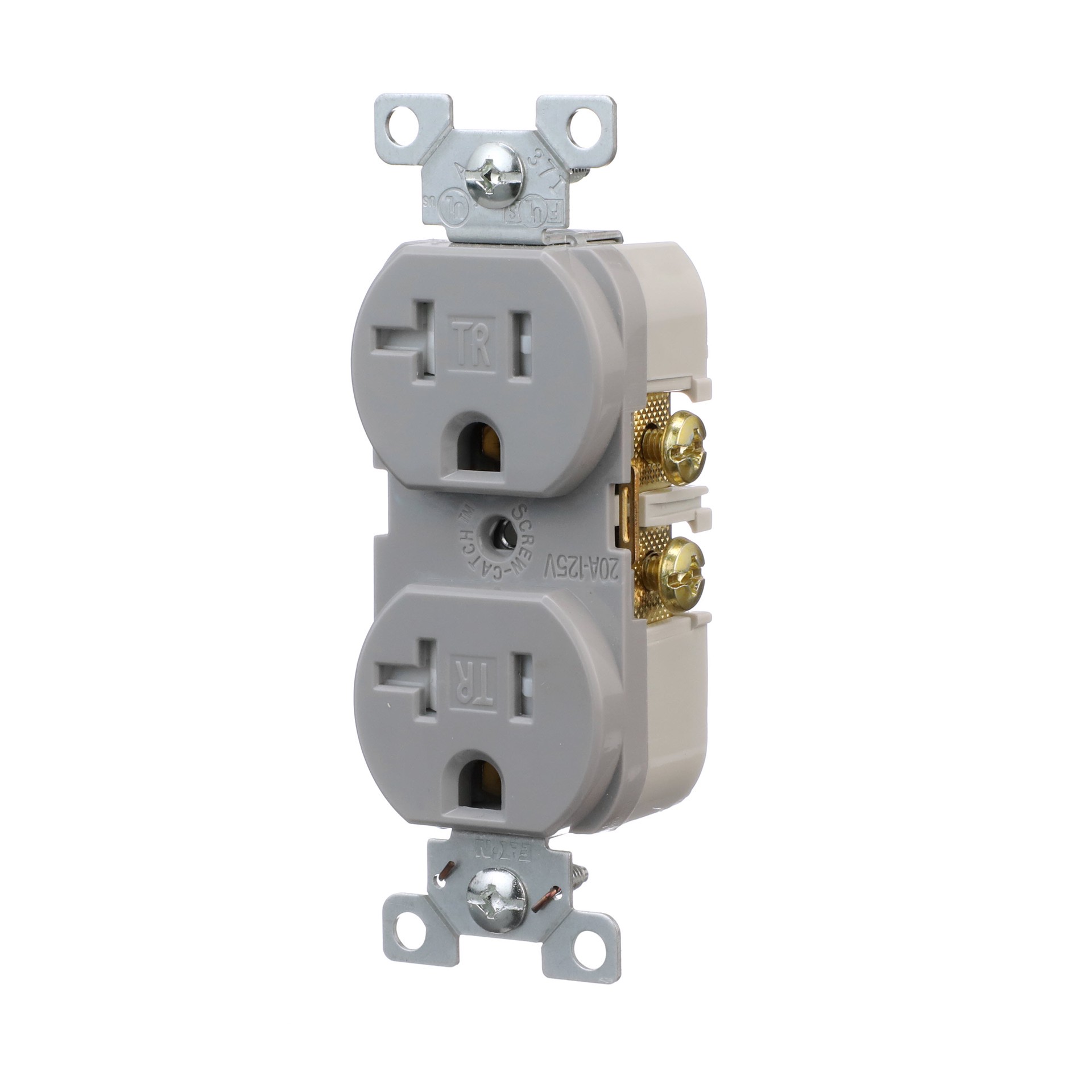 slide 2 of 6, Eaton Arrow Hart 20 -Amp 125-volt Tamper Resistant Residential/Commercial Duplex Outlet , Gray, 1 ct
