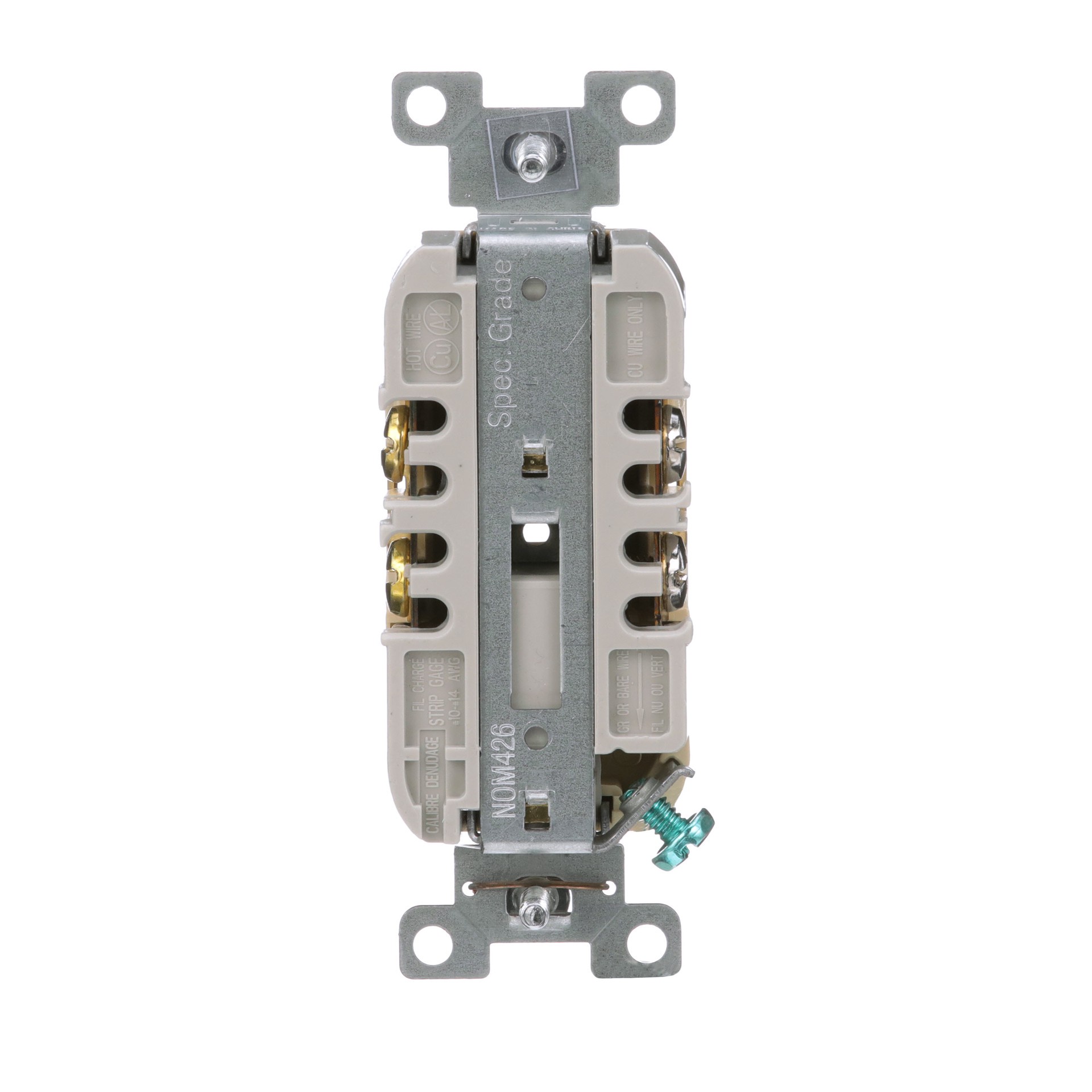 slide 4 of 6, Eaton Arrow Hart 20 -Amp 125-volt Tamper Resistant Residential/Commercial Duplex Outlet , Ivory, 1 ct