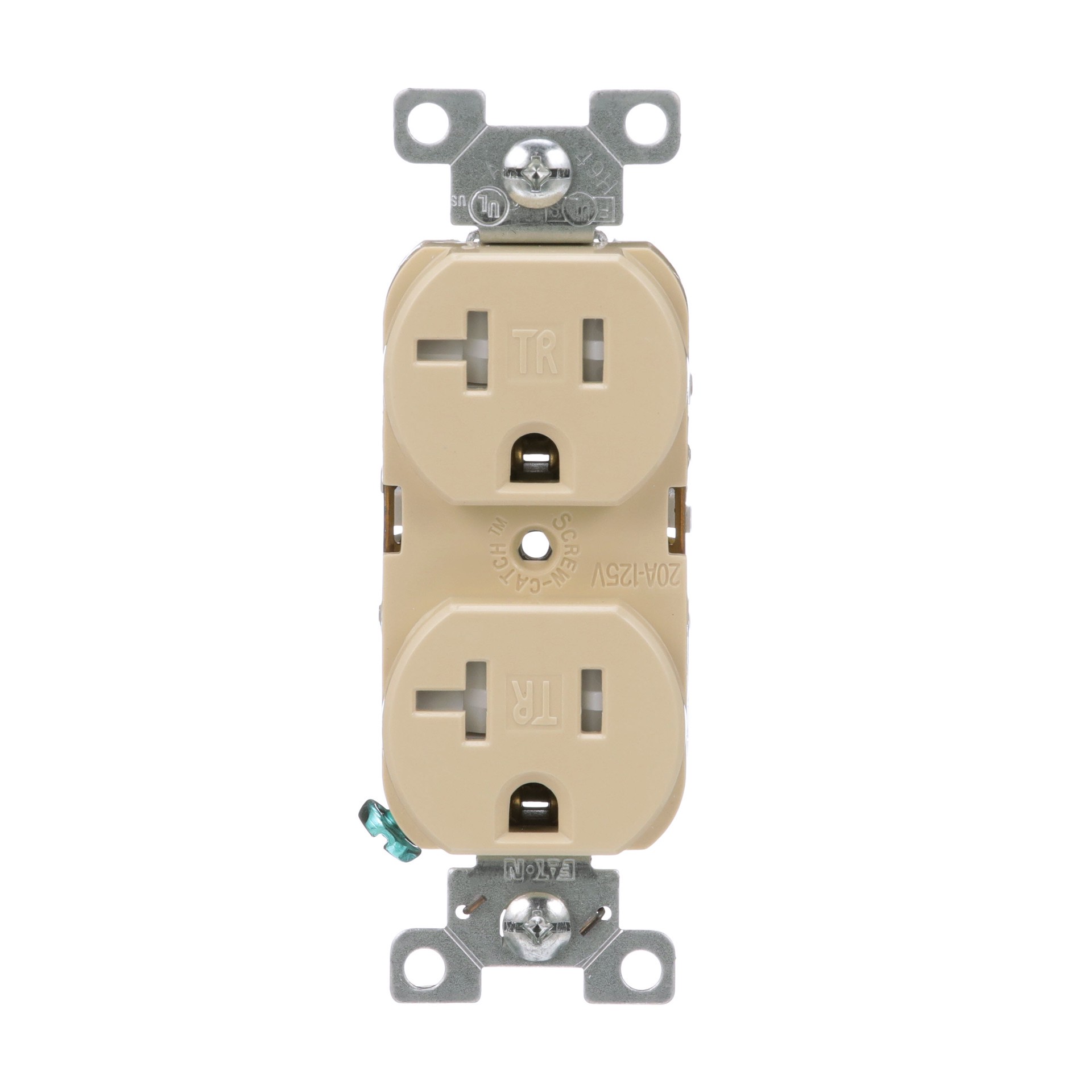 slide 1 of 6, Eaton Arrow Hart 20 -Amp 125-volt Tamper Resistant Residential/Commercial Duplex Outlet , Ivory, 1 ct
