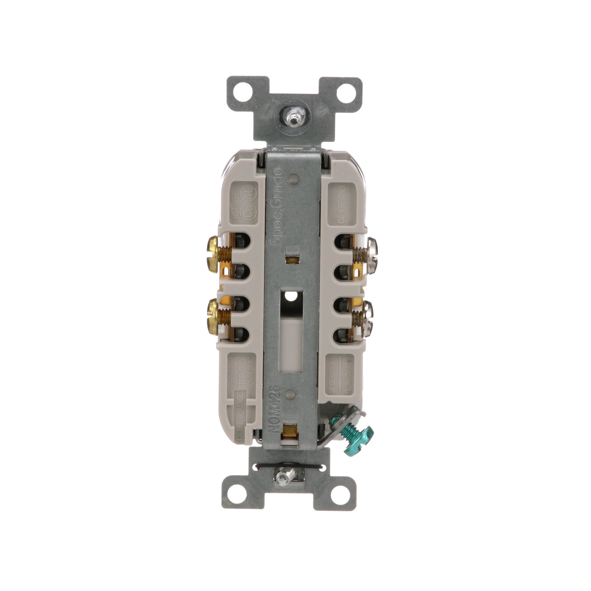 slide 4 of 6, Eaton 20 -Amp 125-volt Tamper Resistant Commercial Duplex Outlet , White, 1 ct