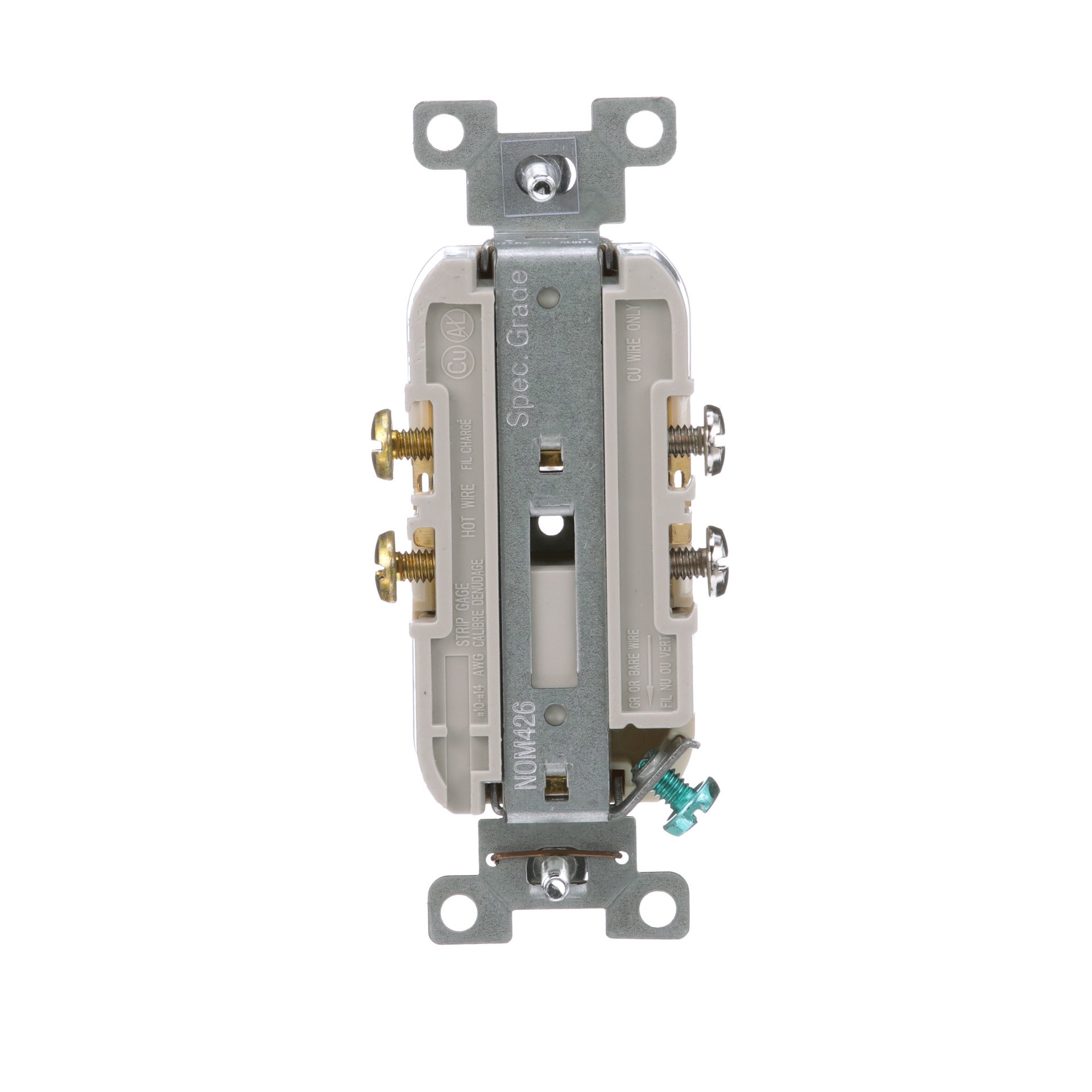 slide 4 of 6, Eaton Arrow Hart 20 -Amp 125-volt Tamper Resistant Residential/Commercial Duplex Outlet , Light almond, 1 ct