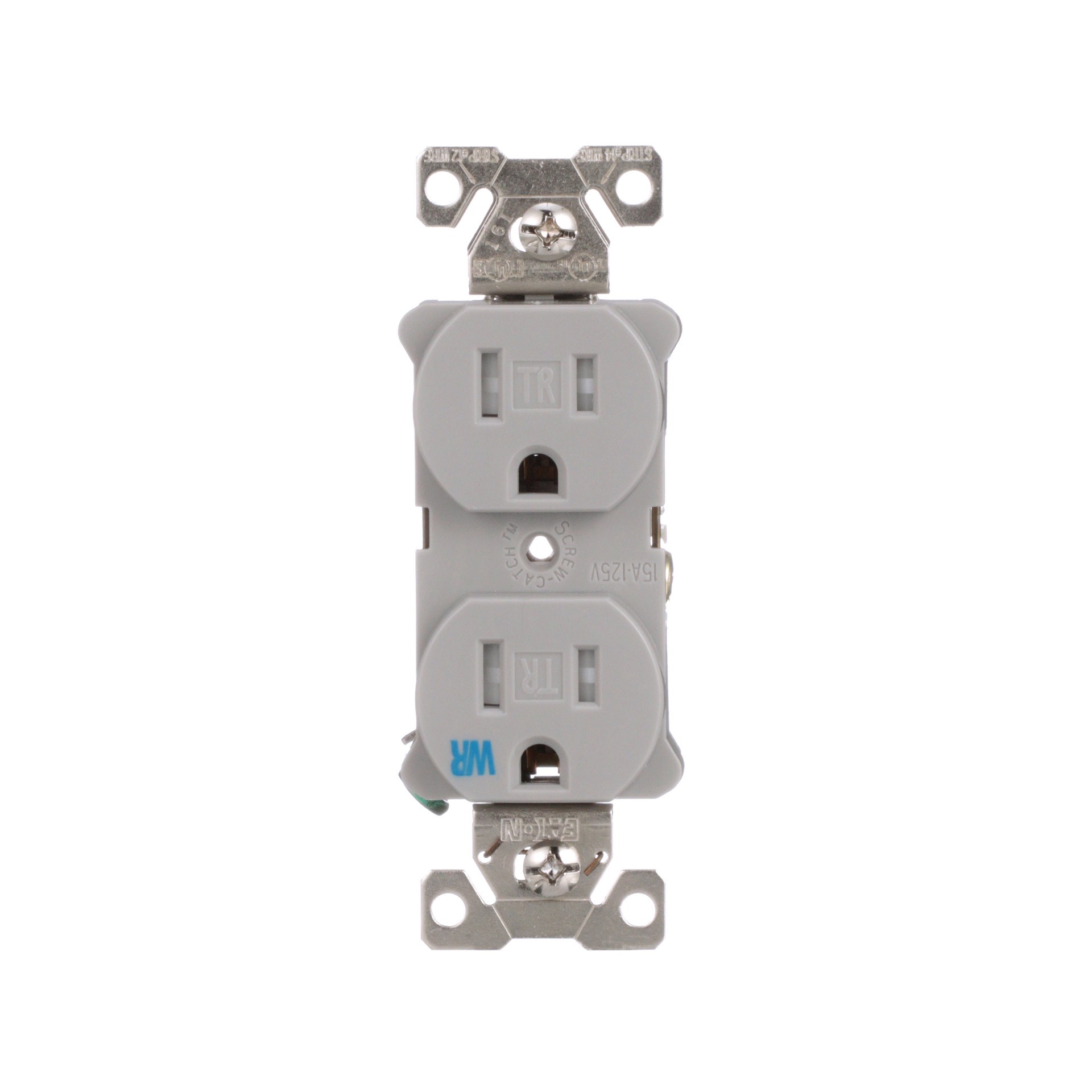 slide 1 of 6, Eaton Arrow Hart 15 -Amp 125-volt Tamper Resistant Weather Resistant Residential/Commercial Duplex Outlet , Gray, 1 ct