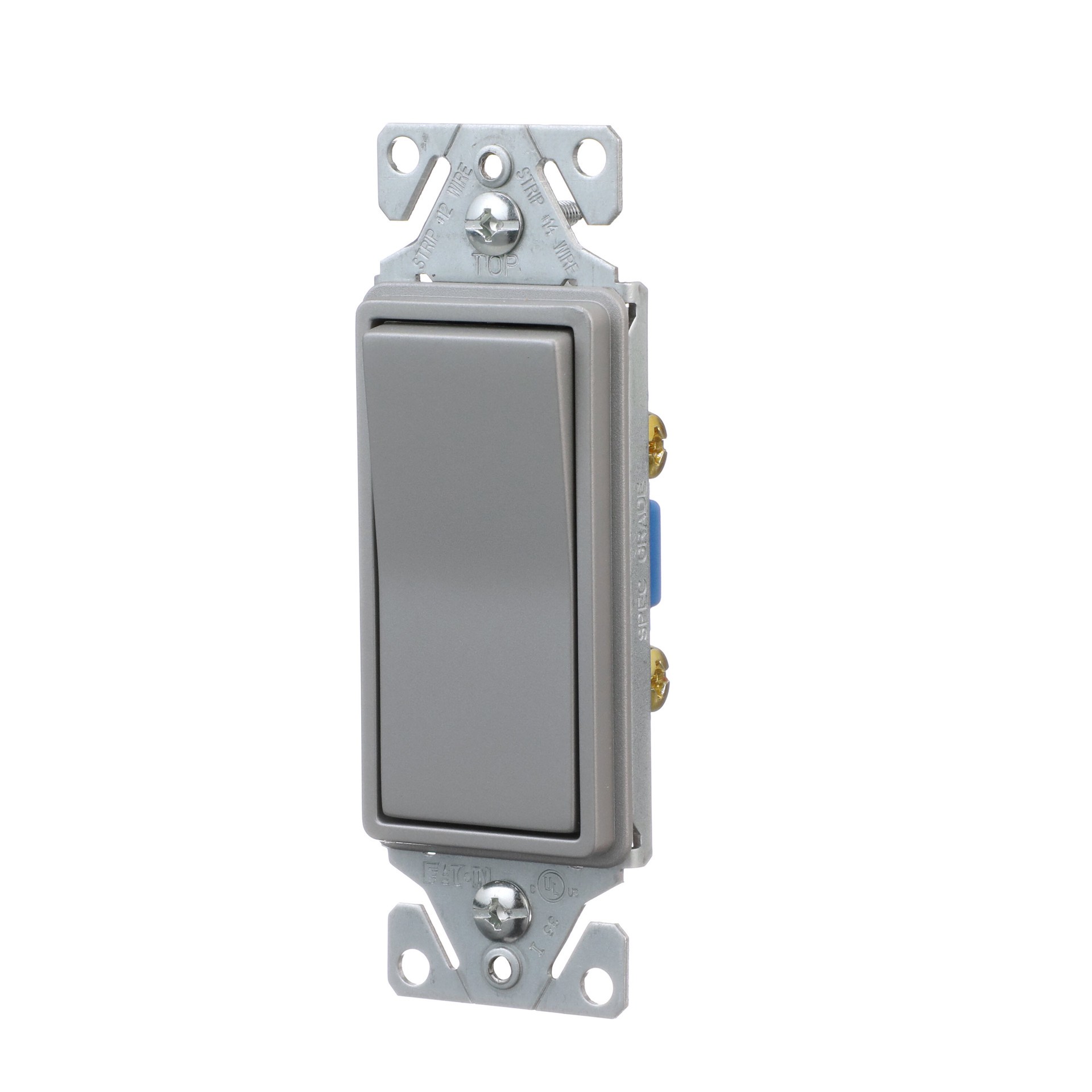 slide 2 of 6, Eaton 15-amp Single-pole Rocker Light Switch , Silver Granite, 1 ct