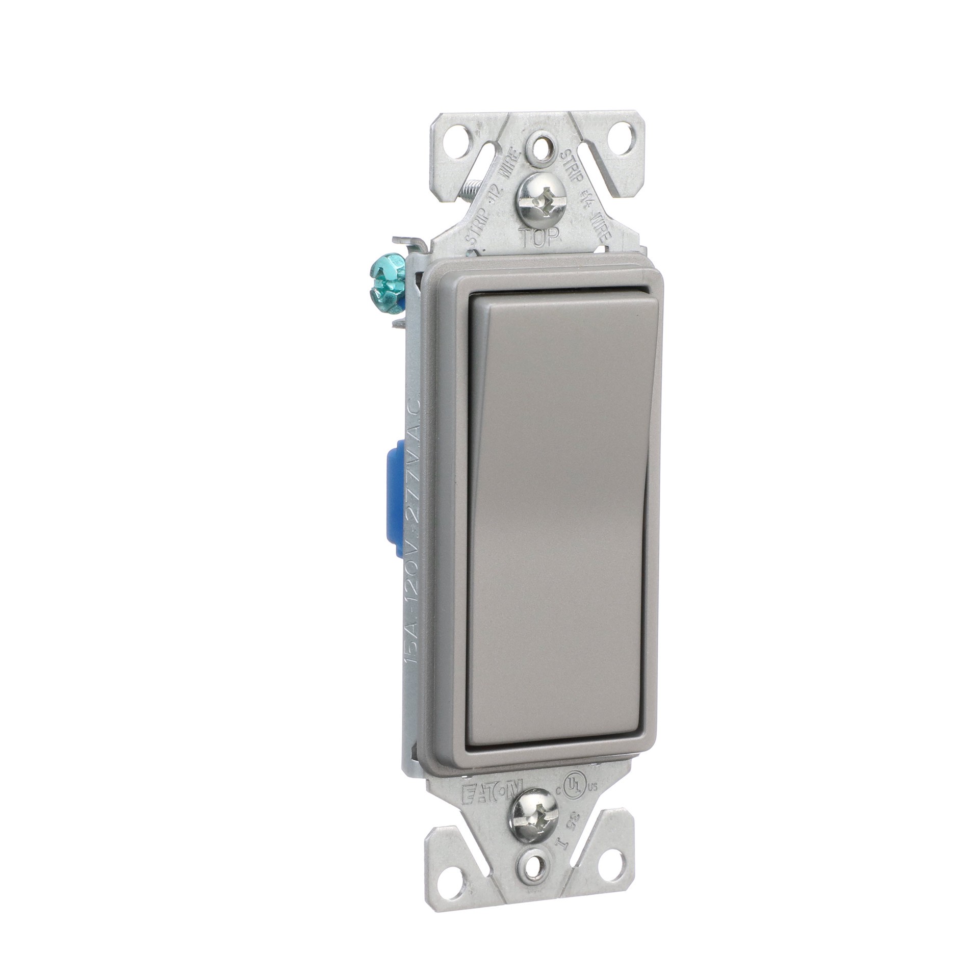 slide 6 of 6, Eaton 15-amp Single-pole Rocker Light Switch , Silver Granite, 1 ct