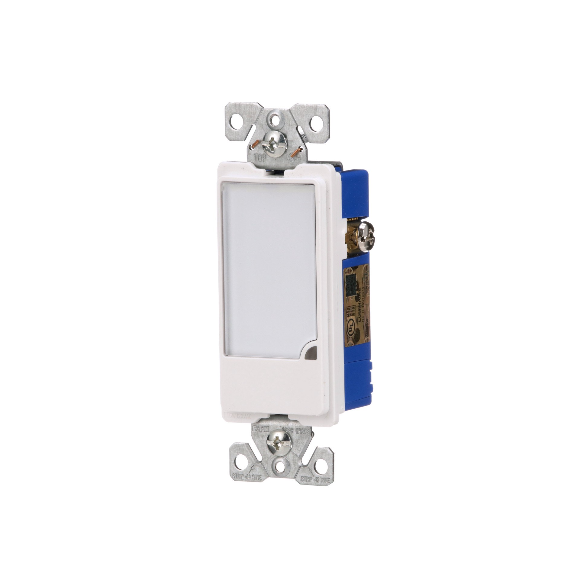 slide 2 of 6, Eaton 15 -Amp 125-volt Residential/Commercial Decorator Full night light , White, 1 ct