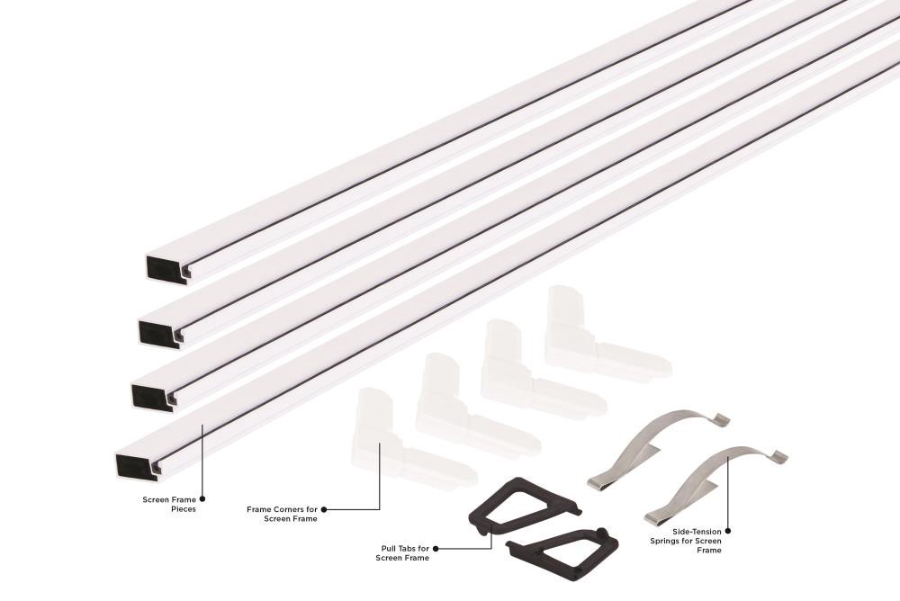 slide 6 of 6, M-D 5/16-in x 5-ft White Aluminum Replacement screen kit, 1 ct