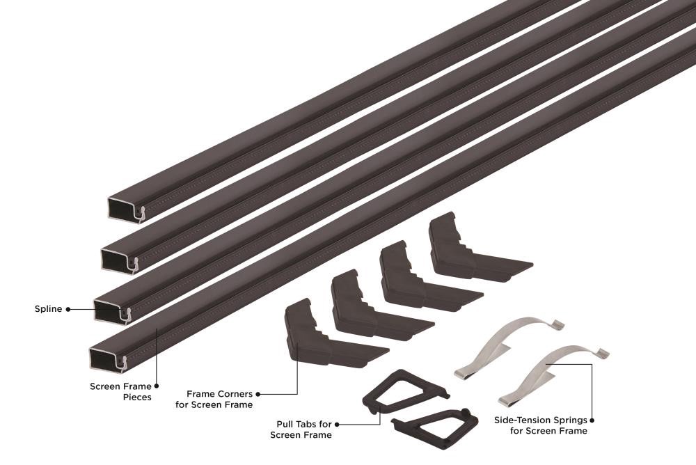 slide 6 of 6, M-D 5/16-in x 5-ft Bronze Aluminum Replacement screen kit, 1 ct