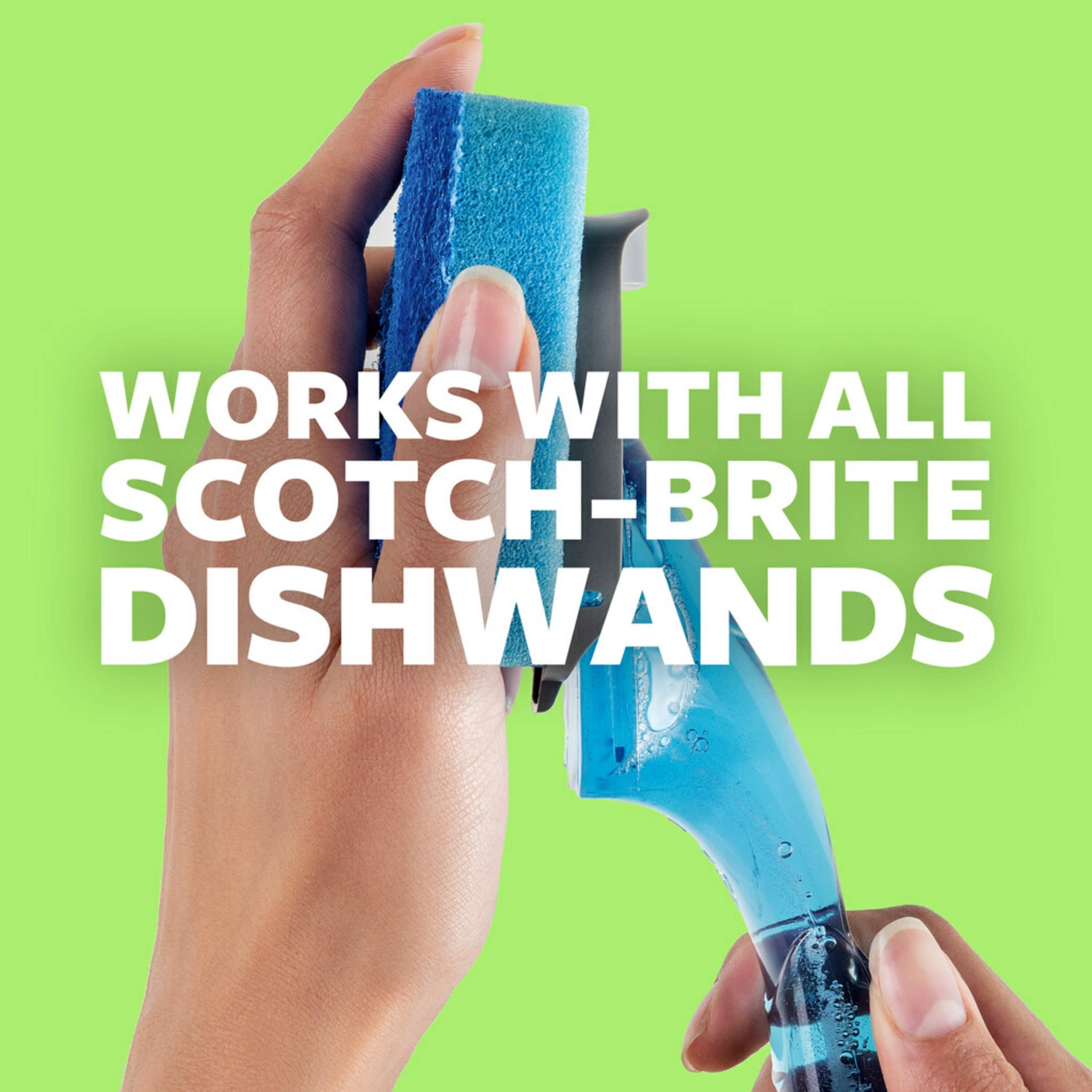 slide 4 of 6, Scotch-Brite Non-Scratch 3 -Pack Poly fiber Dish wand refill, 1 ct