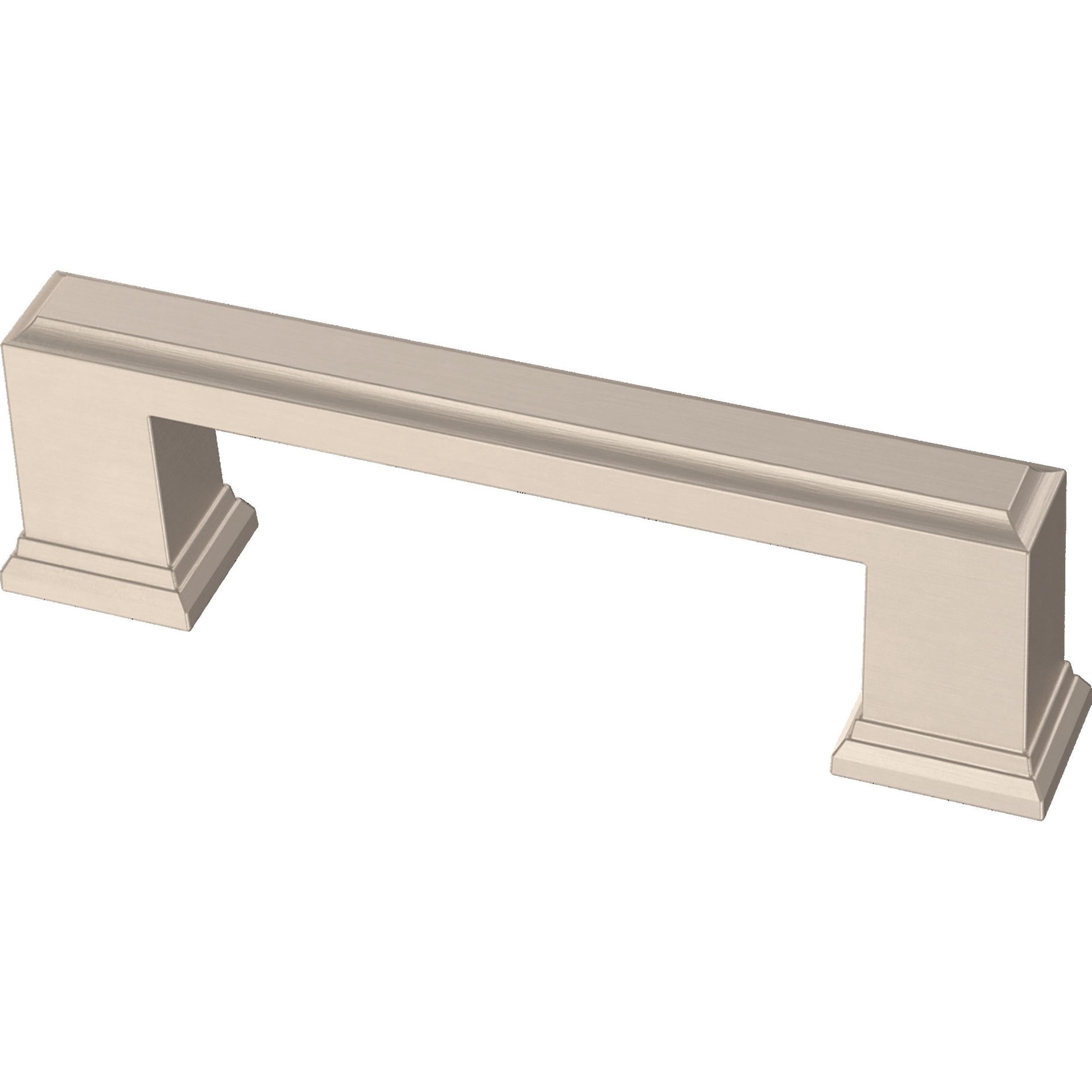 slide 1 of 6, allen + roth Beaumont 3-in or 3-3/4-in , 76mm or 96mm Center to Center Satin Nickel Dual Mount Rectangular Bar Drawer Pull, 1 ct
