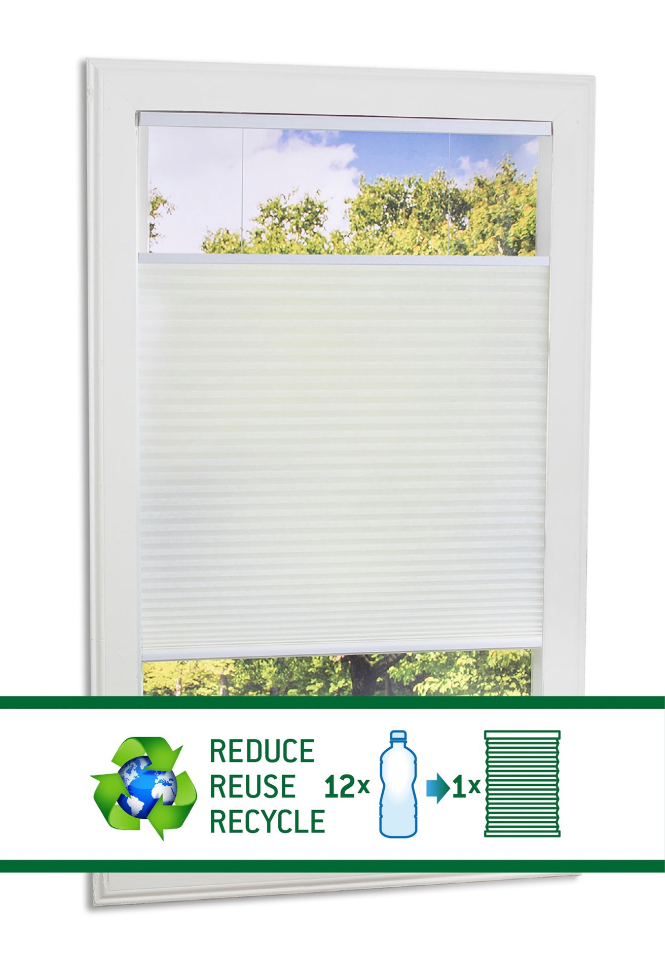 slide 6 of 6, allen + roth 36-in x 72-in White Light Filtering Cordless Top-Down/Bottom-Up Cellular Shade, 1 ct