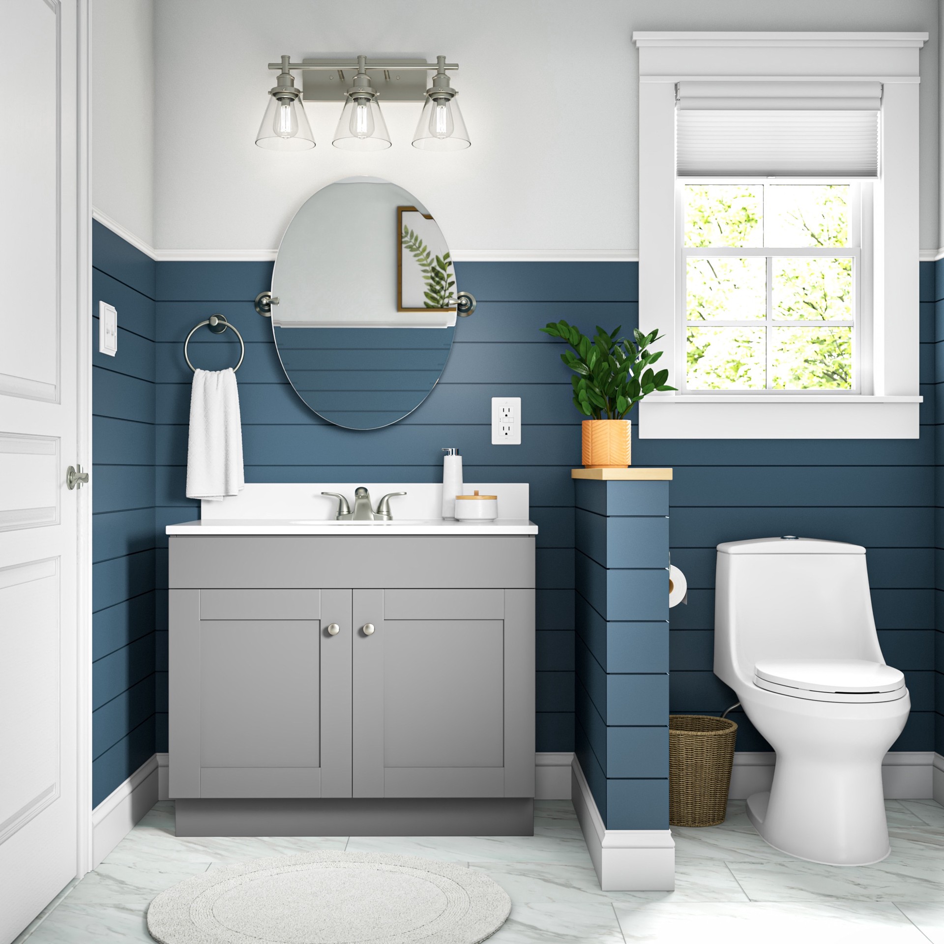 slide 2 of 6, allen + roth 23-in x 72-in Gray Light Filtering Cordless Top-Down/Bottom-Up Cellular Shade, 1 ct