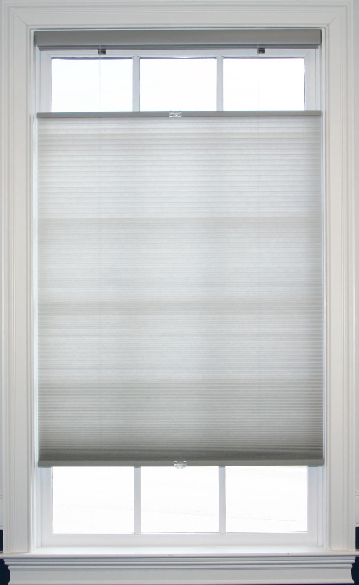 slide 1 of 6, allen + roth 36-in x 72-in Gray Light Filtering Cordless Top-Down/Bottom-Up Cellular Shade, 1 ct