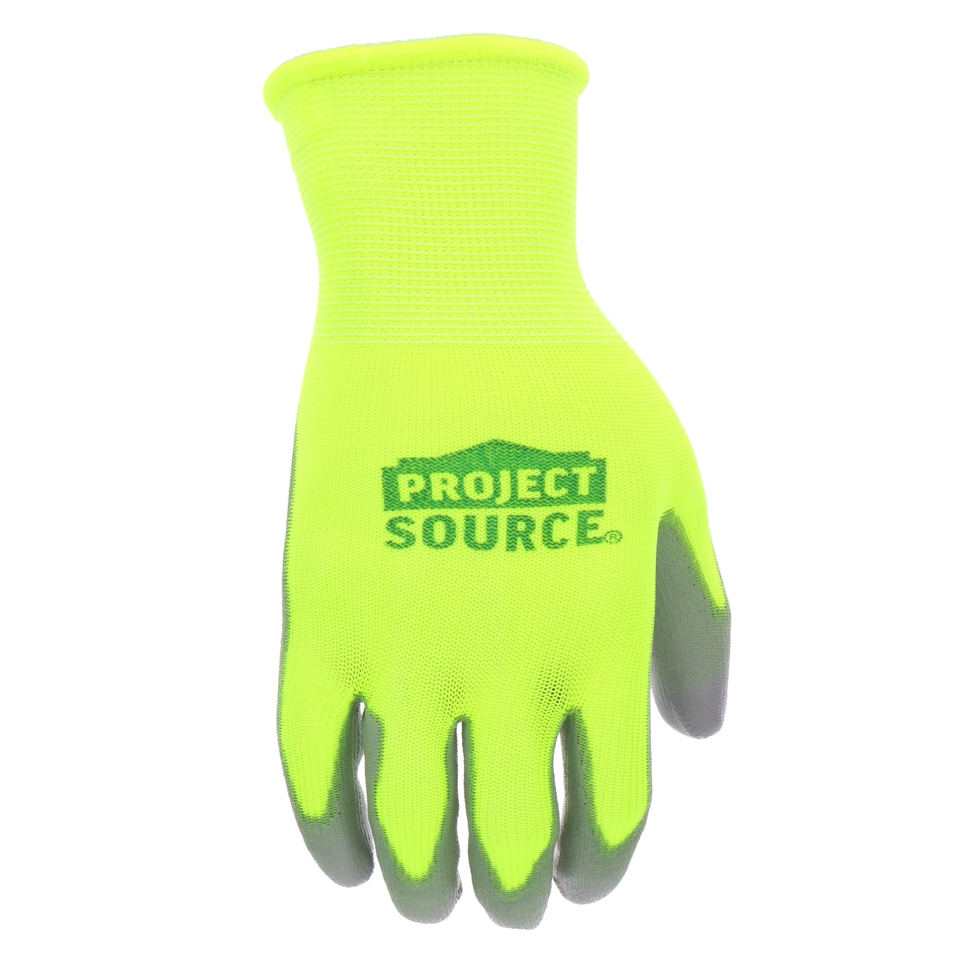 slide 4 of 6, Project Source Large Yellow Polyurethane dipped Polyester 5 -Pairs, 1 ct