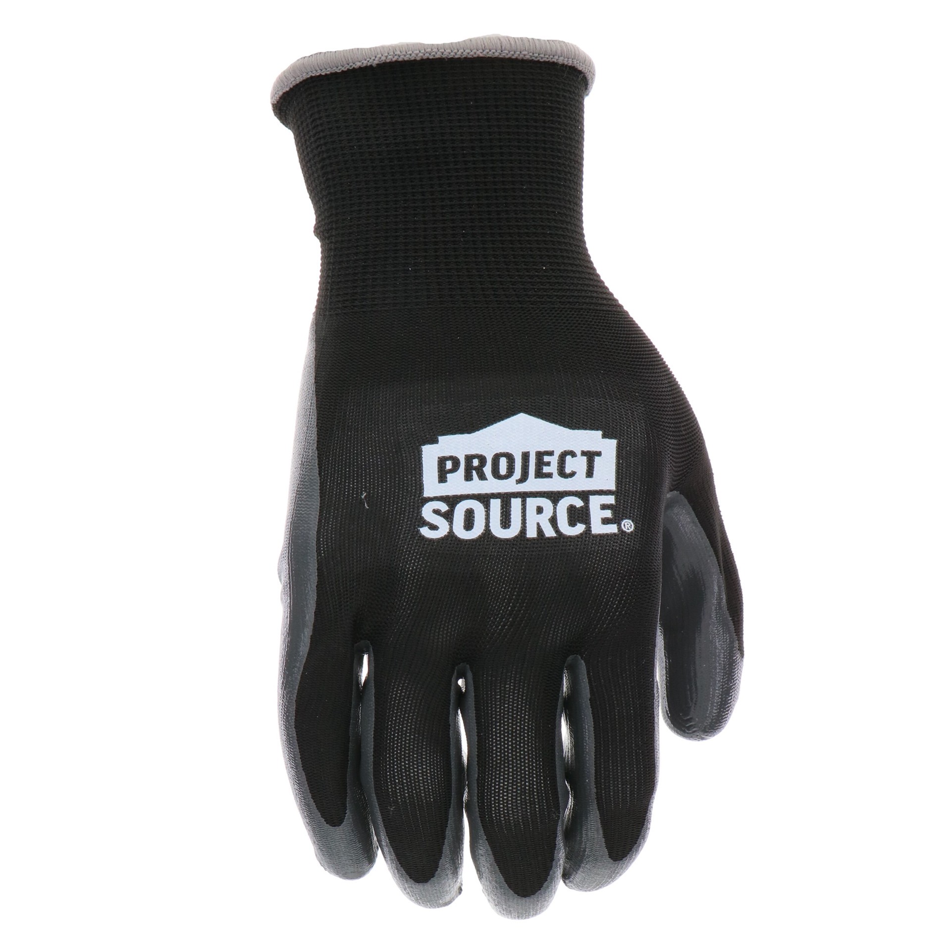 slide 2 of 6, Project Source Small/Medium Gray Nitrile dipped Polyester 1 -Pairs, 1 ct