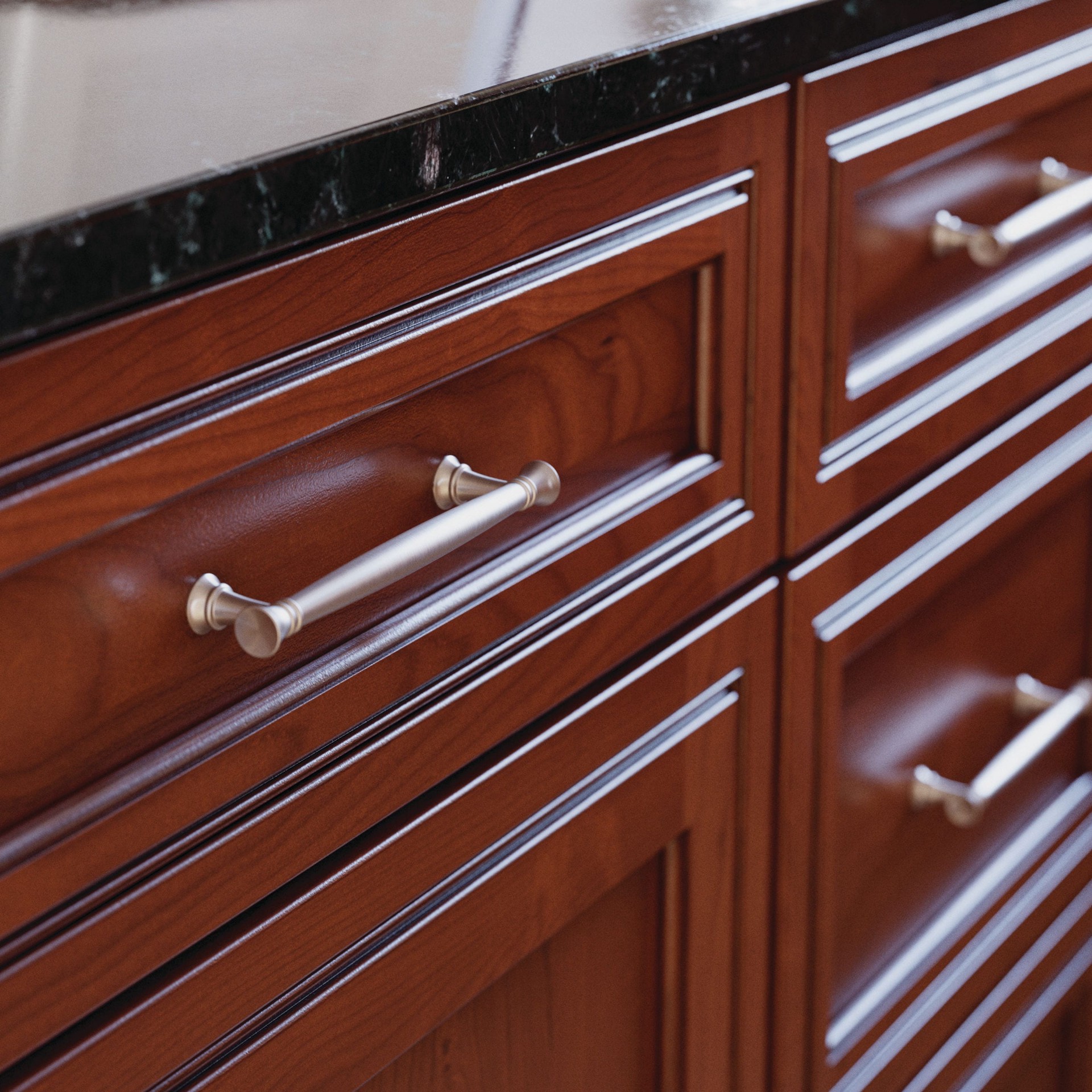 slide 2 of 6, allen + roth Isidore 5-1/16-in , 128mm Center to Center Satin Nickel Cylindrical Bar Drawer Pull, 1 ct