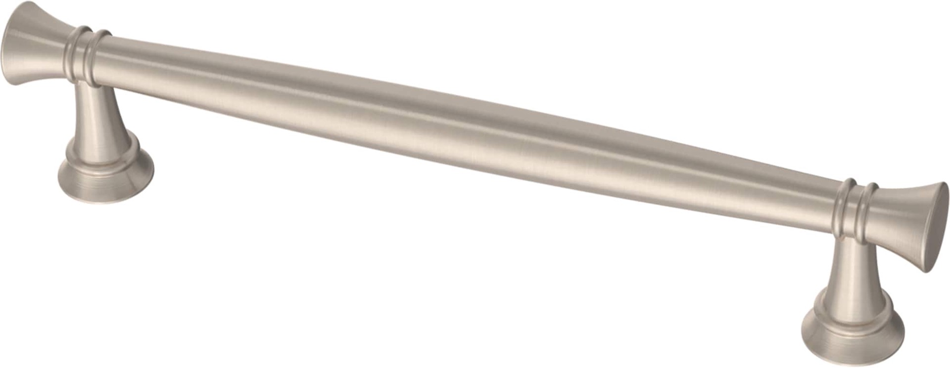 slide 1 of 6, allen + roth Isidore 5-1/16-in , 128mm Center to Center Satin Nickel Cylindrical Bar Drawer Pull, 1 ct