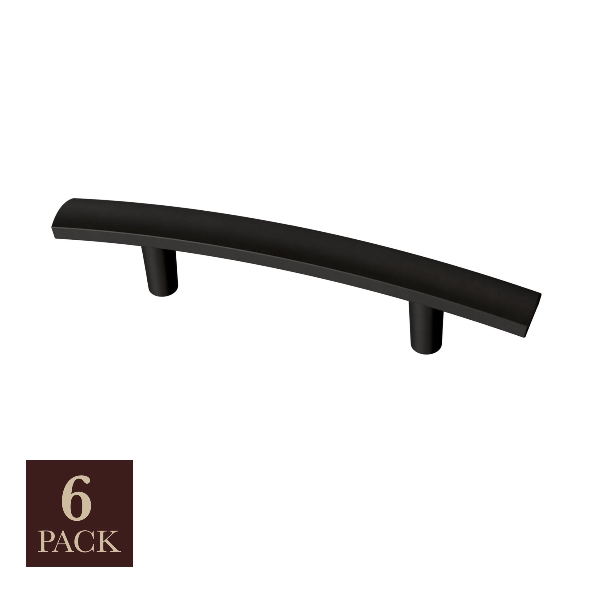 slide 1 of 6, allen + roth Amelia 3-in , 76mm Center to Center Matte Black Cylindrical Bar Drawer Pull 6 -Pack, 1 ct