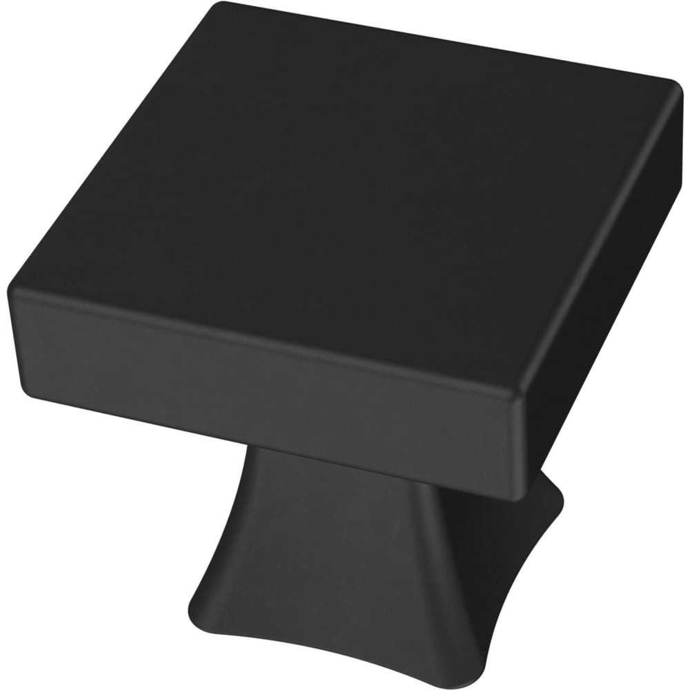 slide 1 of 6, allen + roth Margaret 1-in Matte Black Square Cabinet Knob, 1 ct