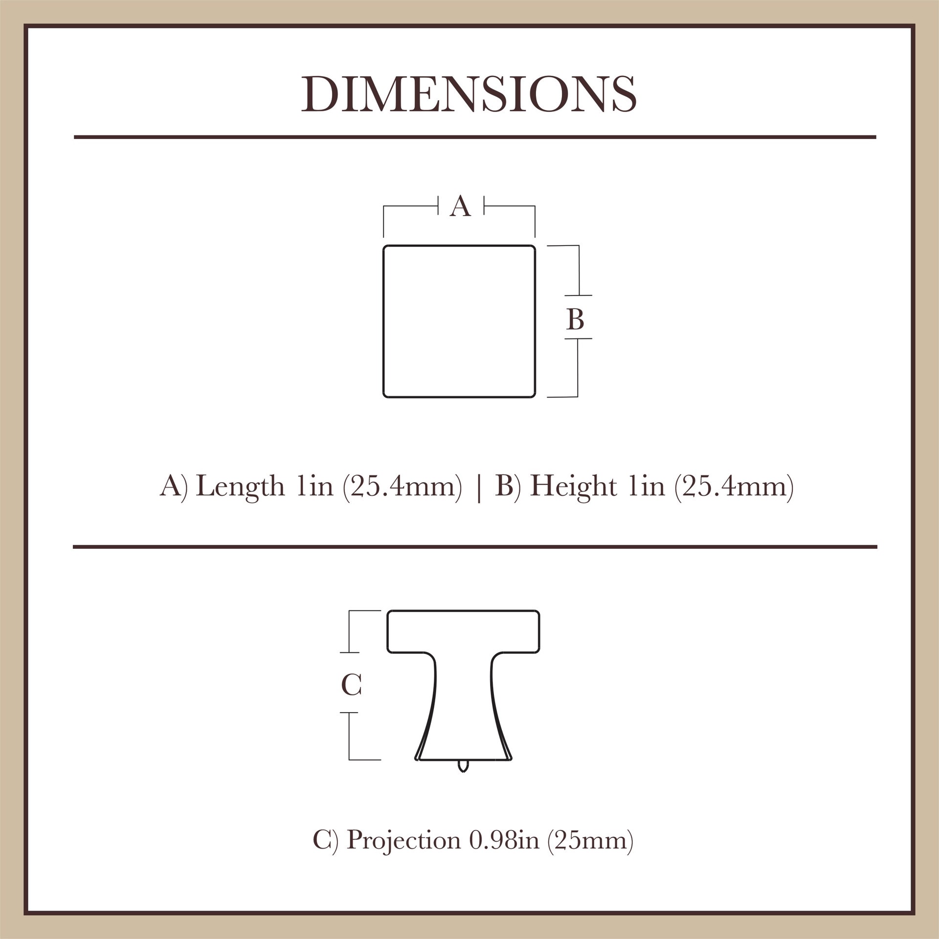 slide 6 of 6, allen + roth Margaret 1-in Matte Black Square Cabinet Knob, 1 ct