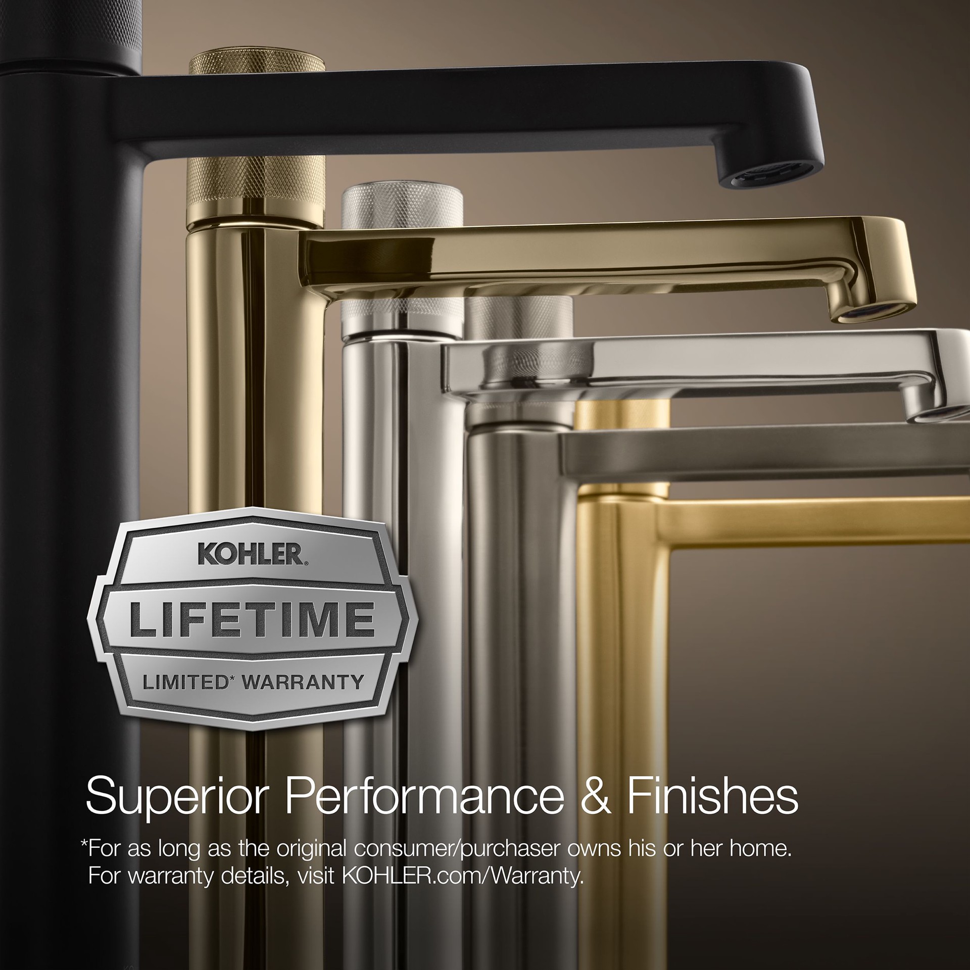 slide 5 of 6, KOHLER Avail Vibrant Brushed Moderne Brass Widespread 2-handle WaterSense Mid-arc Residential Handle Bathroom Sink Faucet with Drain, 1 ct