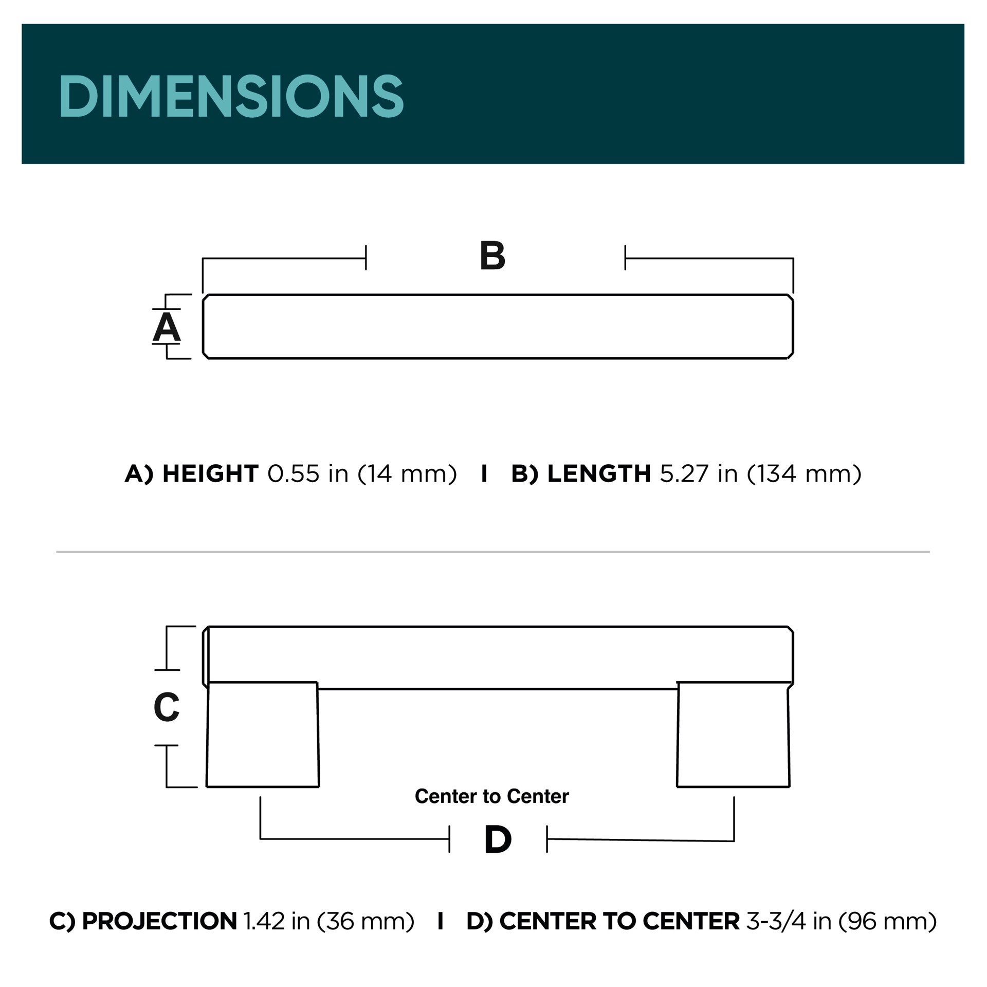 slide 5 of 6, Origin 21 Alma 3-3/4-in , 96mm Center to Center Stainless Steel Cylindrical Bar Drawer Pull, 1 ct