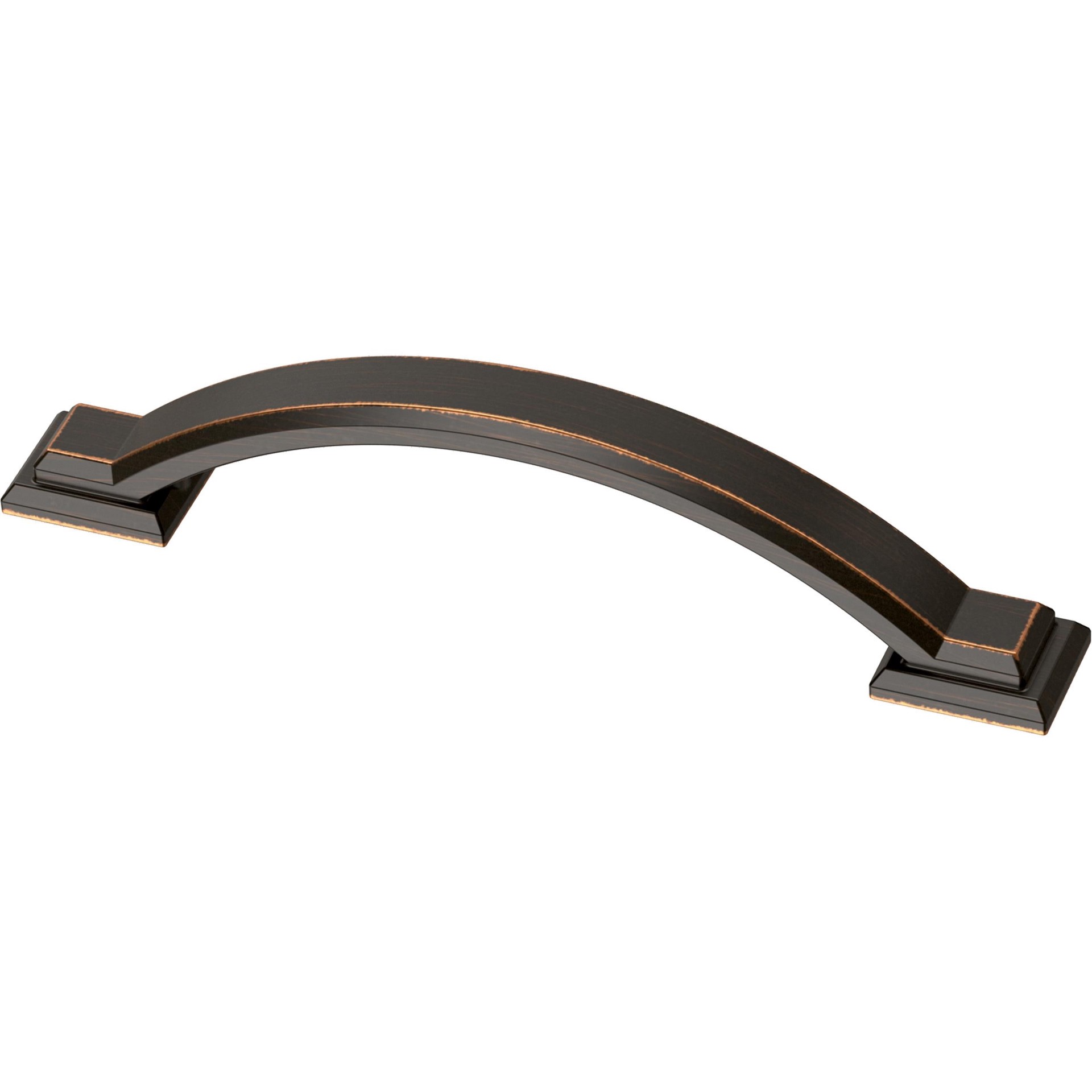 slide 1 of 6, allen + roth Eugene 3-3/4-in , 96mm Center to Center Bronze With Copper Highlights Novelty Handle Drawer Pull, 1 ct