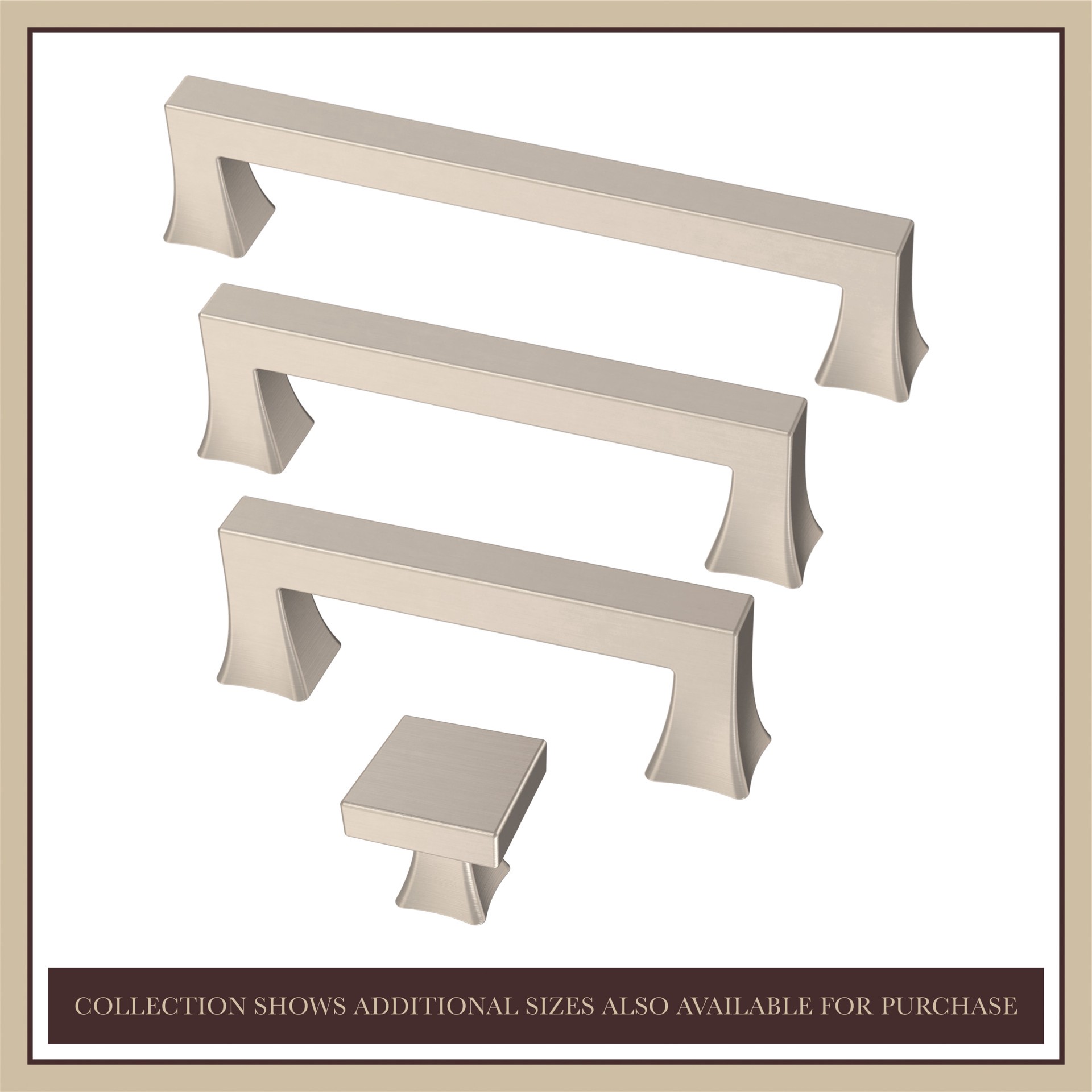 slide 3 of 6, allen + roth Margaret 3-3/4-in , 96mm Center to Center Satin Nickel Rectangular Handle Drawer Pull, 1 ct