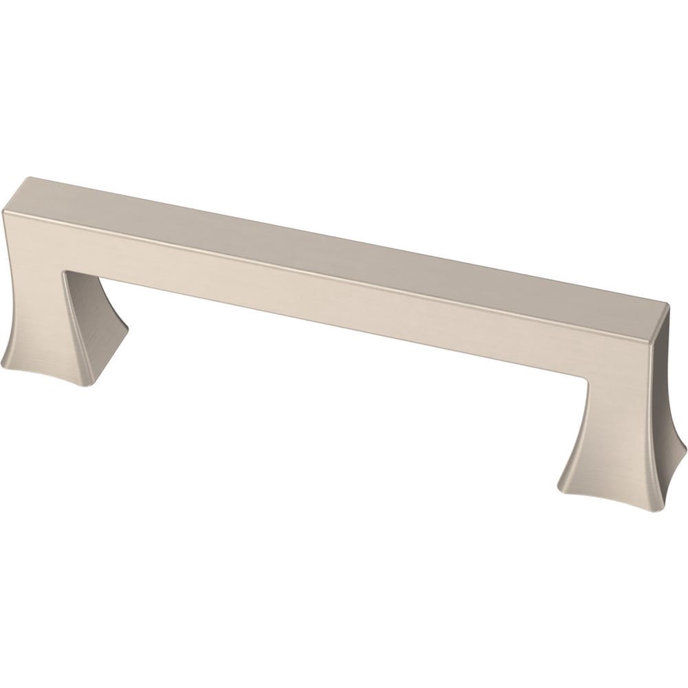 slide 1 of 6, allen + roth Margaret 3-3/4-in , 96mm Center to Center Satin Nickel Rectangular Handle Drawer Pull, 1 ct