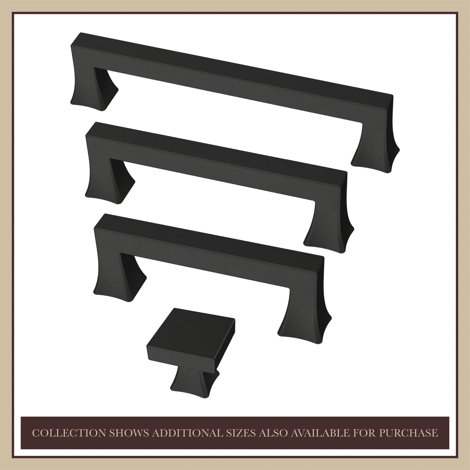 slide 3 of 6, allen + roth Margaret 3-3/4-in , 96mm Center to Center Matte Black Rectangular Handle Drawer Pull, 1 ct