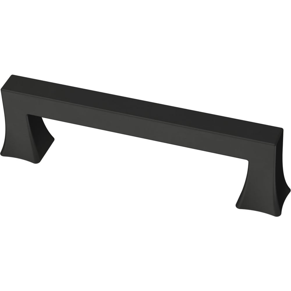 slide 1 of 6, allen + roth Margaret 3-3/4-in , 96mm Center to Center Matte Black Rectangular Handle Drawer Pull, 1 ct