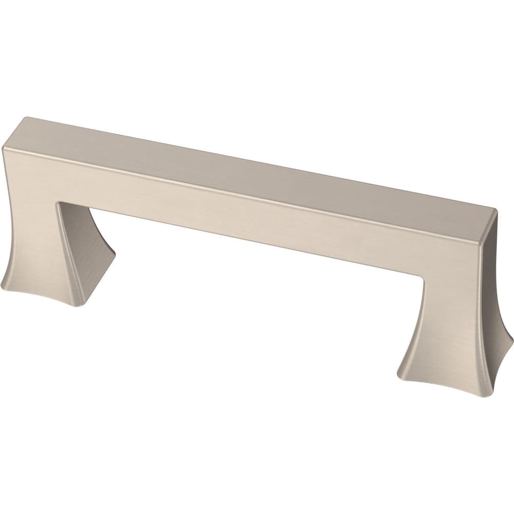 slide 1 of 6, allen + roth Margaret 3-in , 76mm Center to Center Satin Nickel Rectangular Handle Drawer Pull, 1 ct
