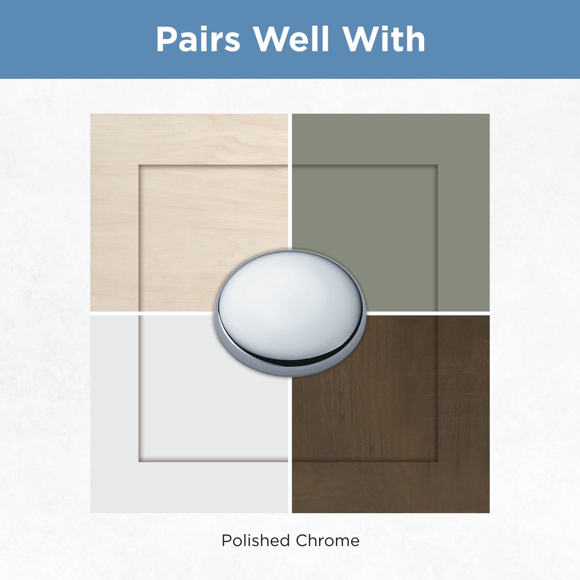 slide 3 of 6, Brainerd Bar 1-in Polished Chrome Round Cabinet Knob, 1 ct