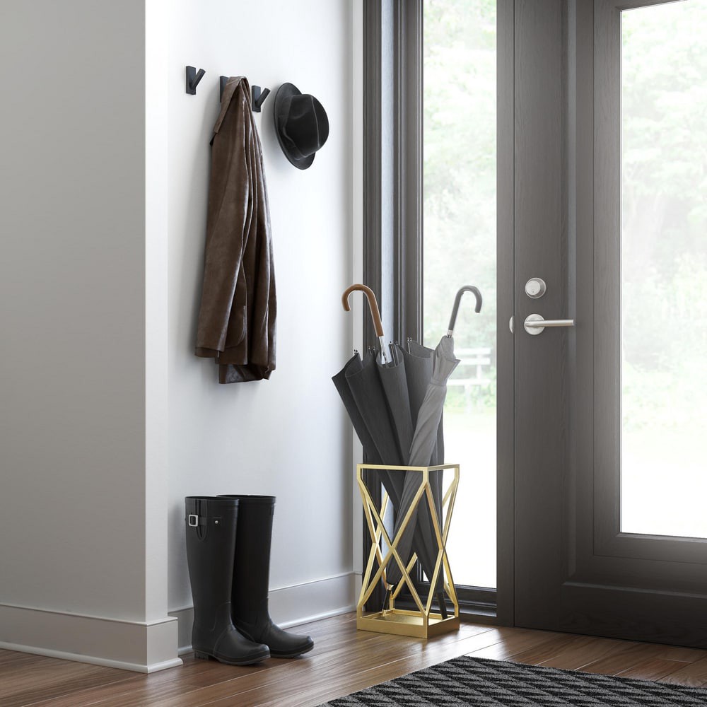 slide 4 of 6, Origin 21 1 -Hook 1.9646-in x 3.0039-in H Matte Black Decorative Wall Hook ( 25-lb Capacity), 1 ct