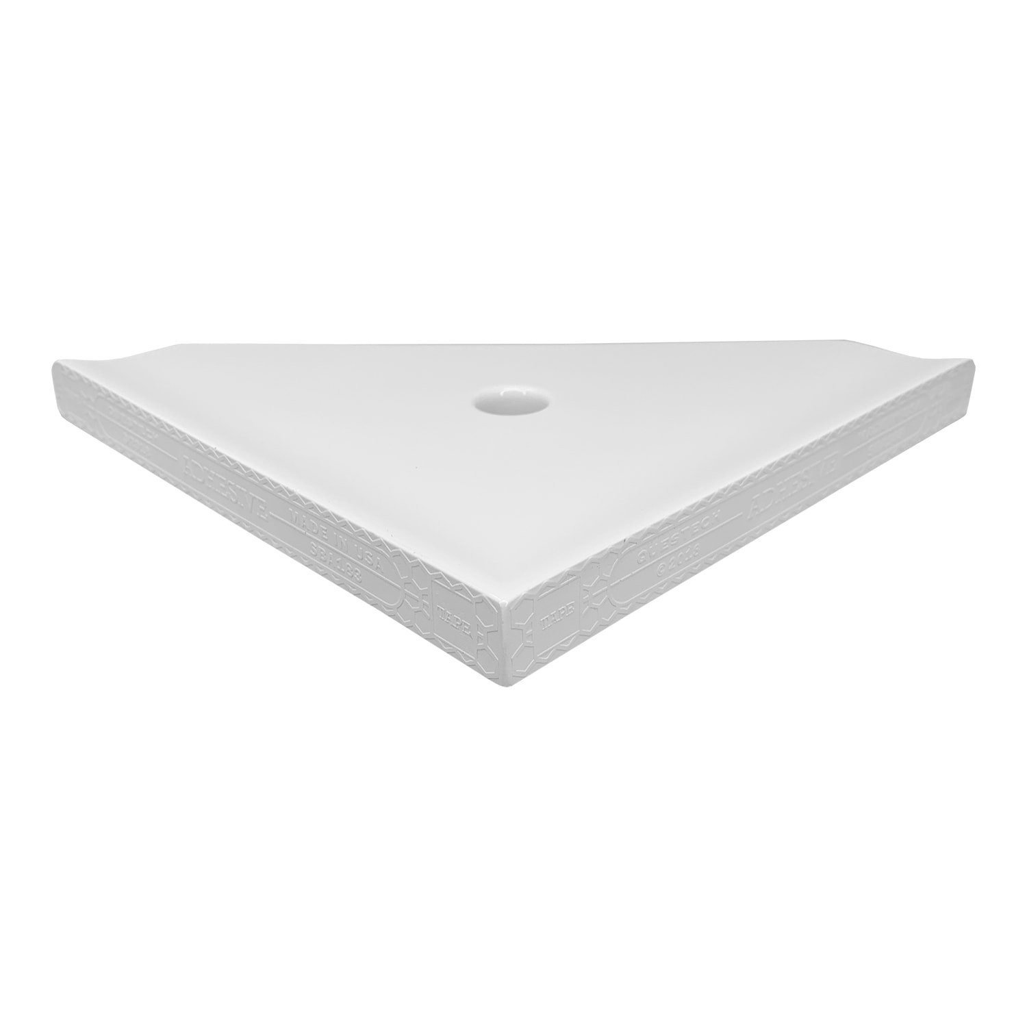 slide 2 of 6, allen + roth allen+roth Bright white Resin Wall mount Corner Bathroom Shelf ( 8.25-in x 1-in x 8-in ), 1 ct