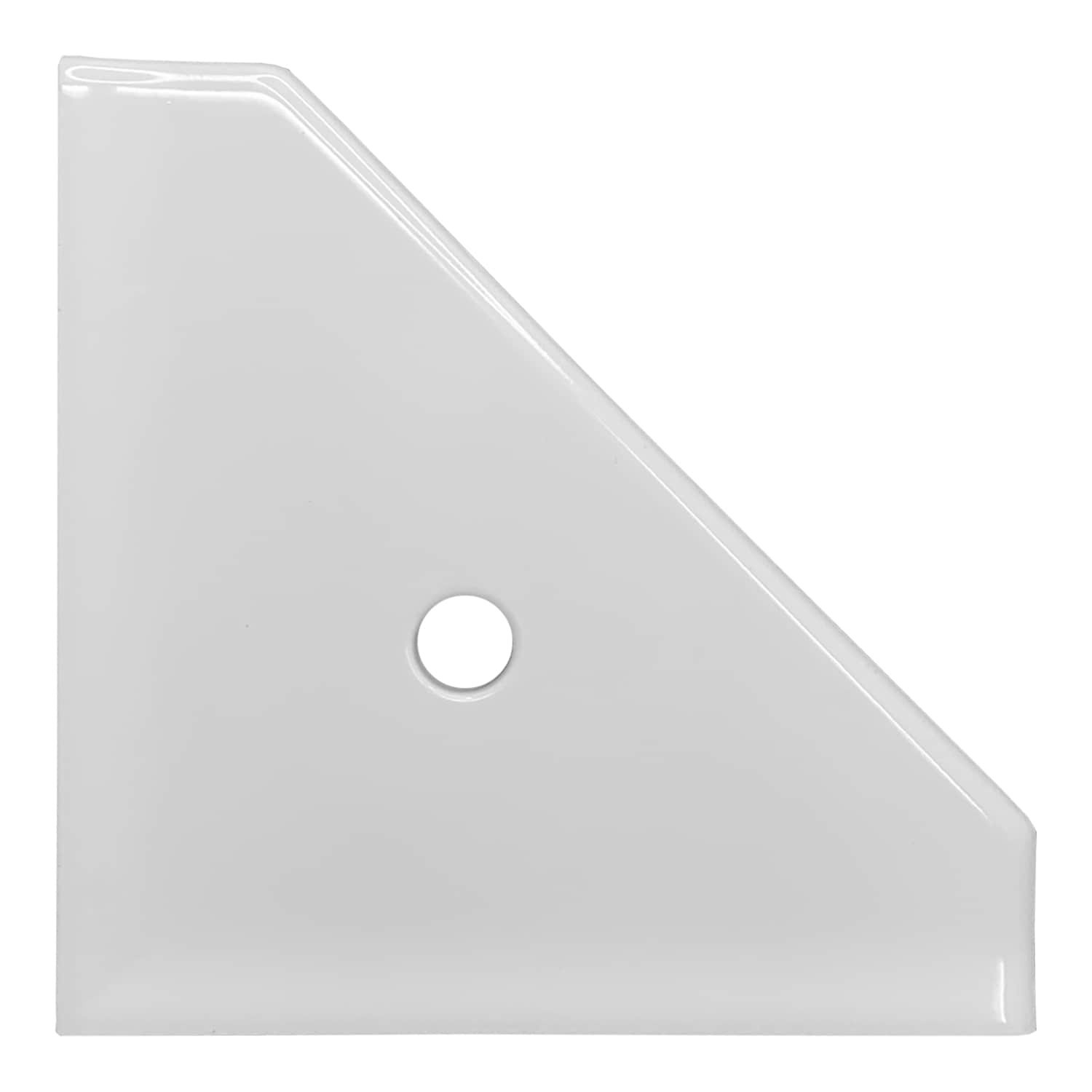 slide 1 of 6, allen + roth allen+roth Bright white Resin Wall mount Corner Bathroom Shelf ( 8.25-in x 1-in x 8-in ), 1 ct