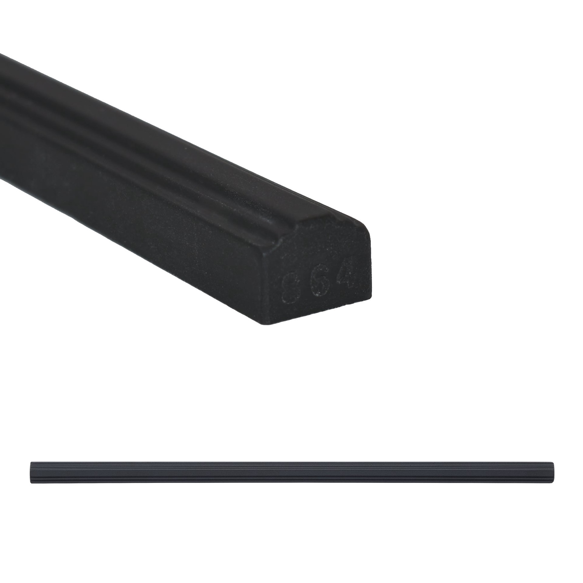 slide 1 of 6, allen + roth Matte black 1/2-in x 12-in Matte Composite Pencil Tile, 1 ct