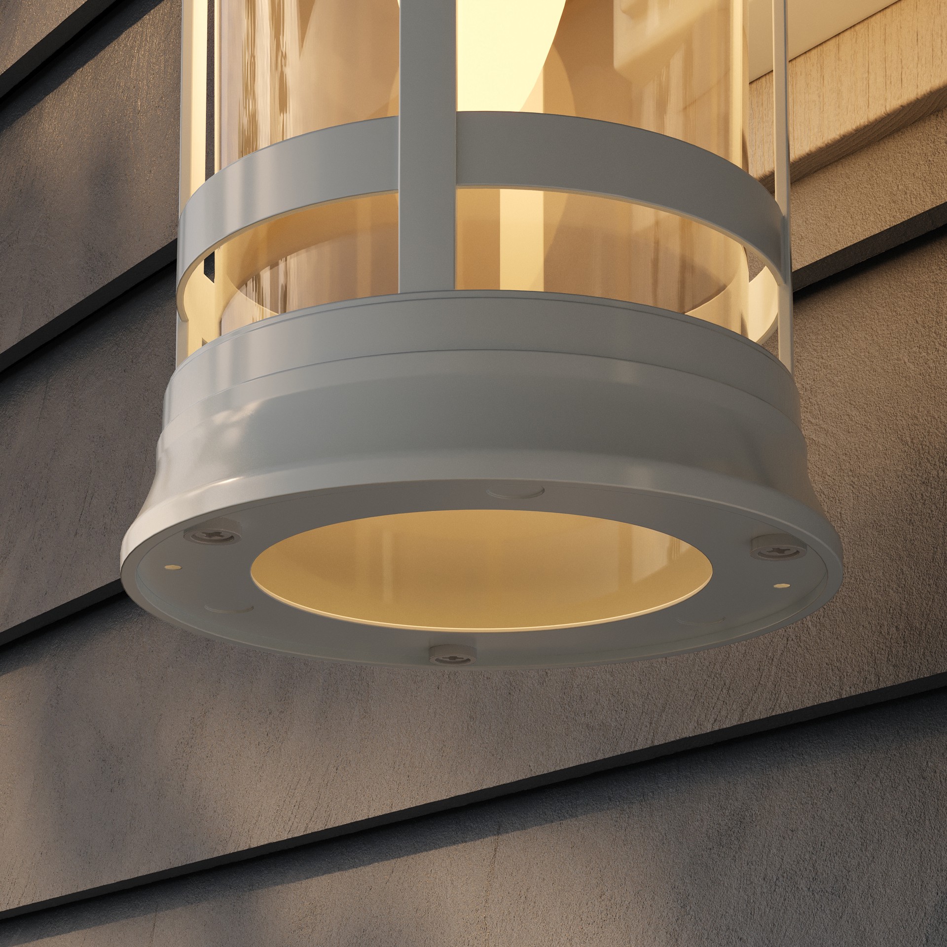 slide 3 of 6, Project Source Perrin 1 -Light 12.75-in H White Hardwired Dark Sky Outdoor Wall Light, 1 ct