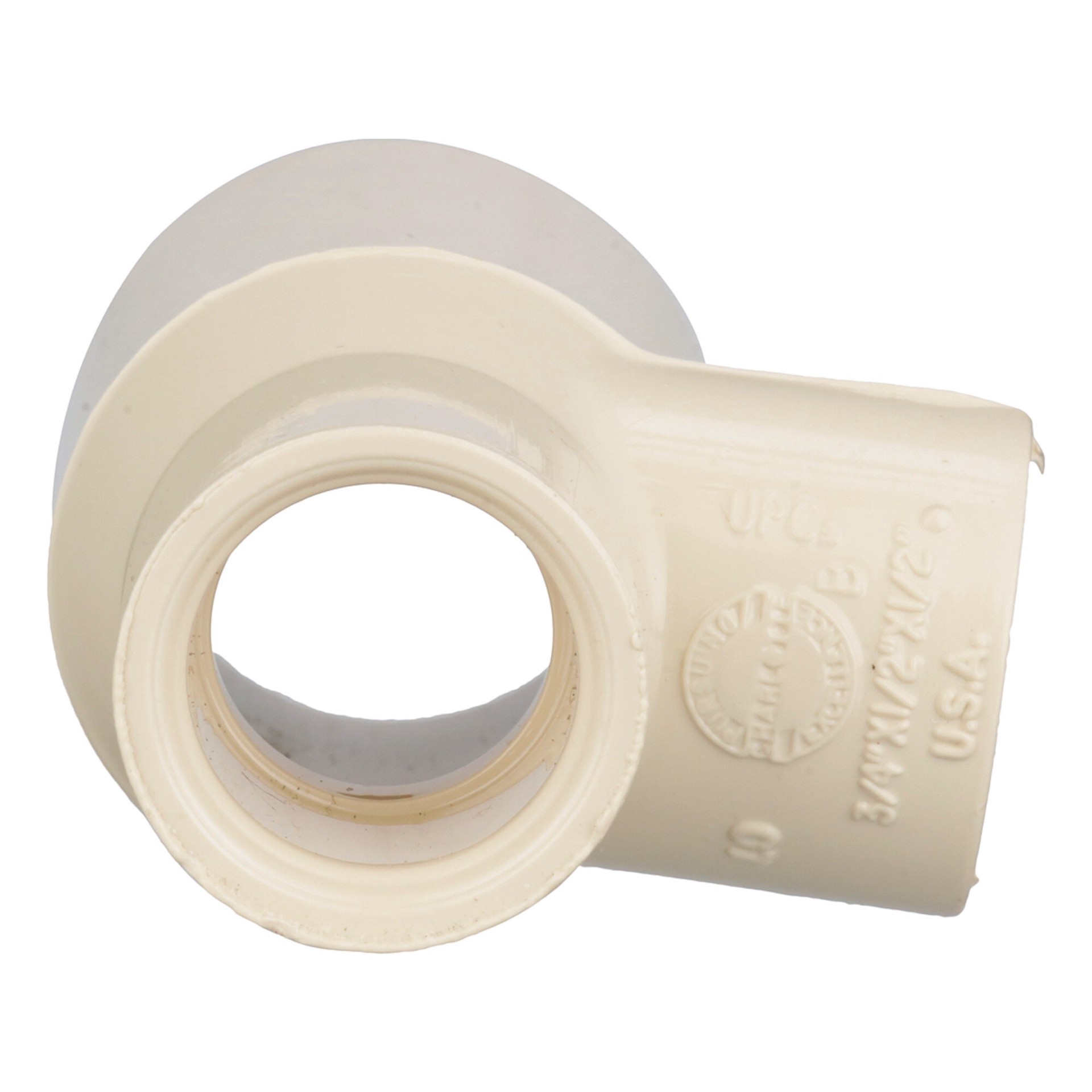 slide 3 of 6, Charlotte Pipe 3/4-in x 1/2-in x 3/4-in CPVC Reducing Tee, 1 ct