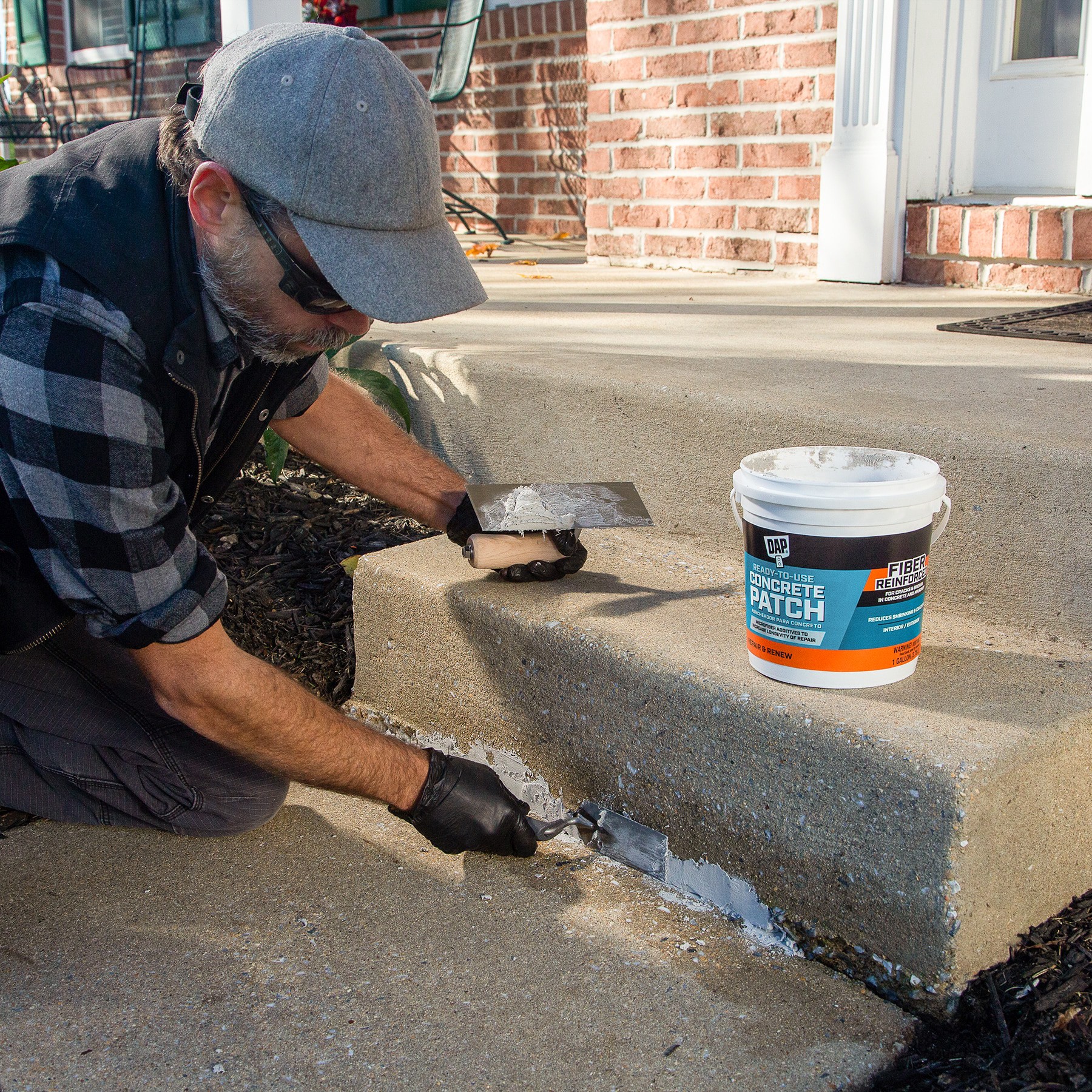 slide 5 of 6, DAP Gray Interior/Exterior Waterproof , Concrete patch 1 Gallon(s), 1 ct