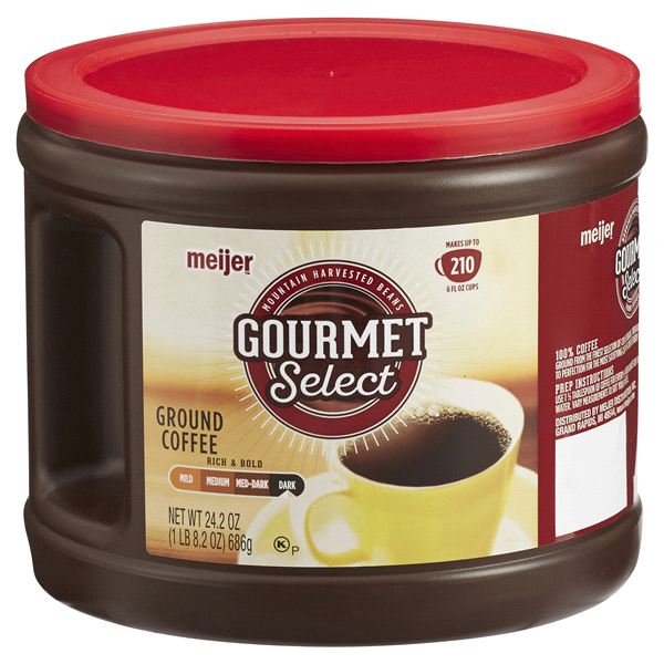 slide 1 of 1, Meijer Gourmet Select Ground Coffee, 24.2 oz