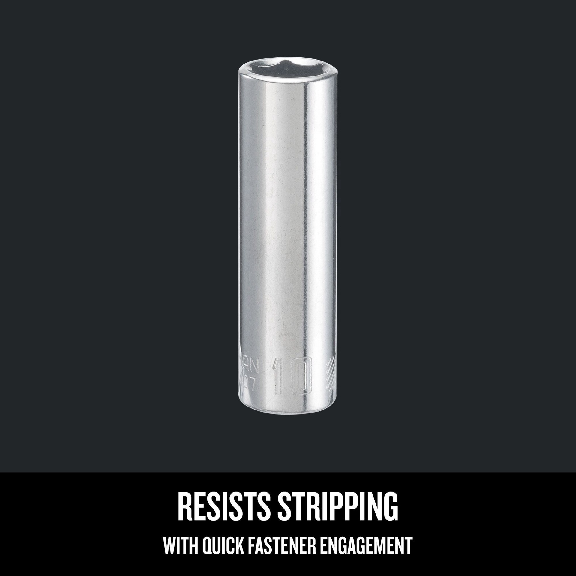 slide 3 of 6, CRAFTSMAN Metric 1/4-in Drive 6-point 10Mm Deep Socket, 1 ct