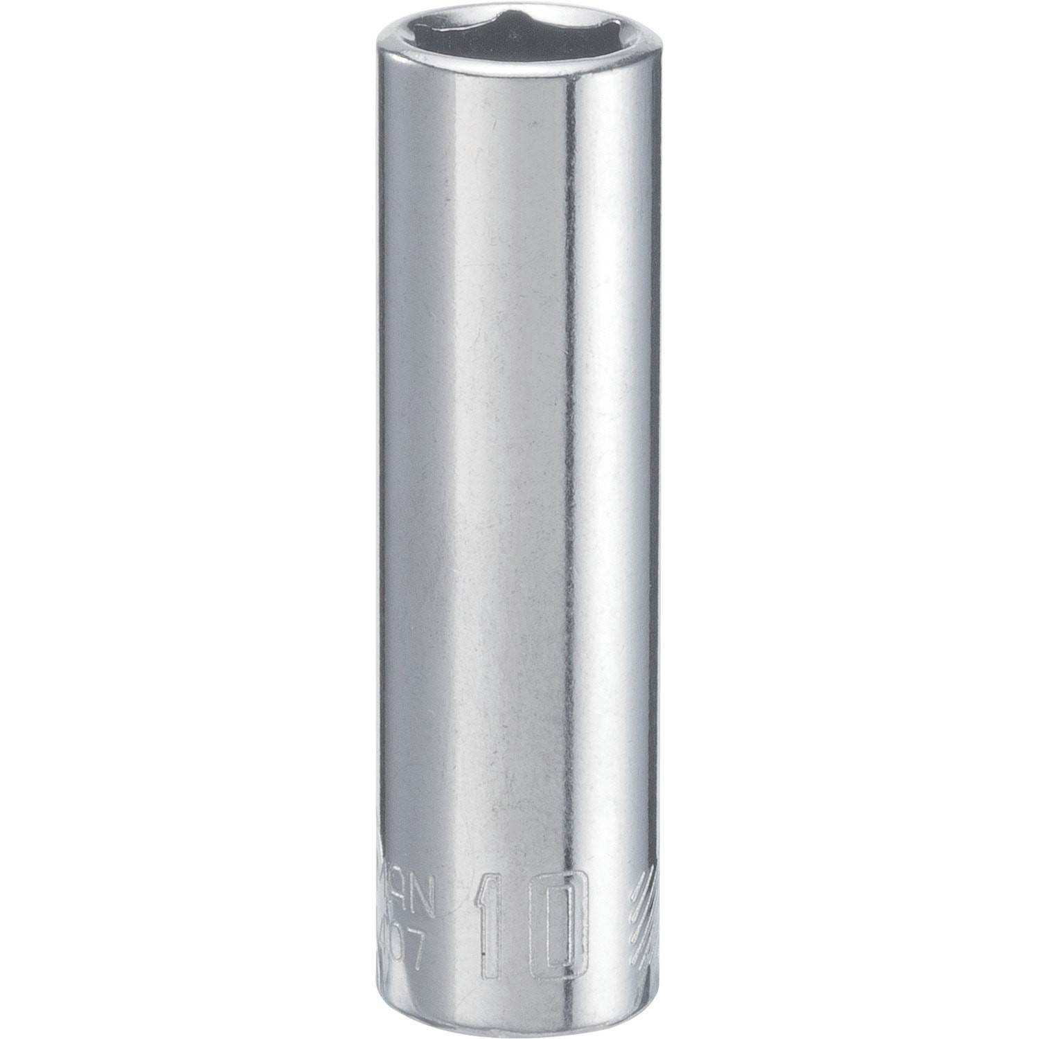 slide 1 of 6, CRAFTSMAN Metric 1/4-in Drive 6-point 10Mm Deep Socket, 1 ct