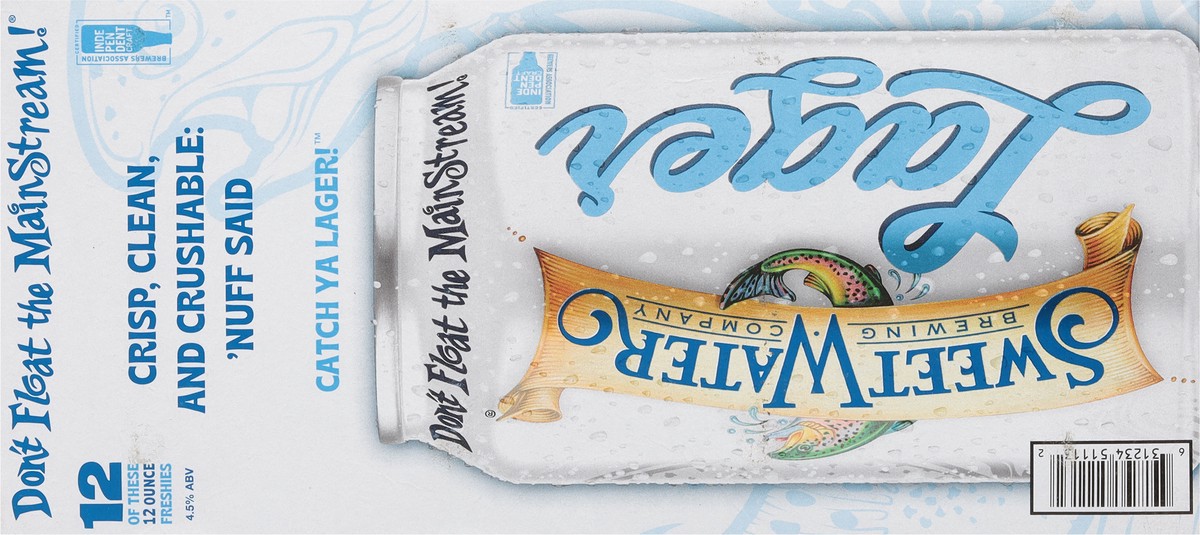 slide 6 of 9, SweetWater Brewing Company Lager Beer 12 - 12 oz Cans, 12 ct