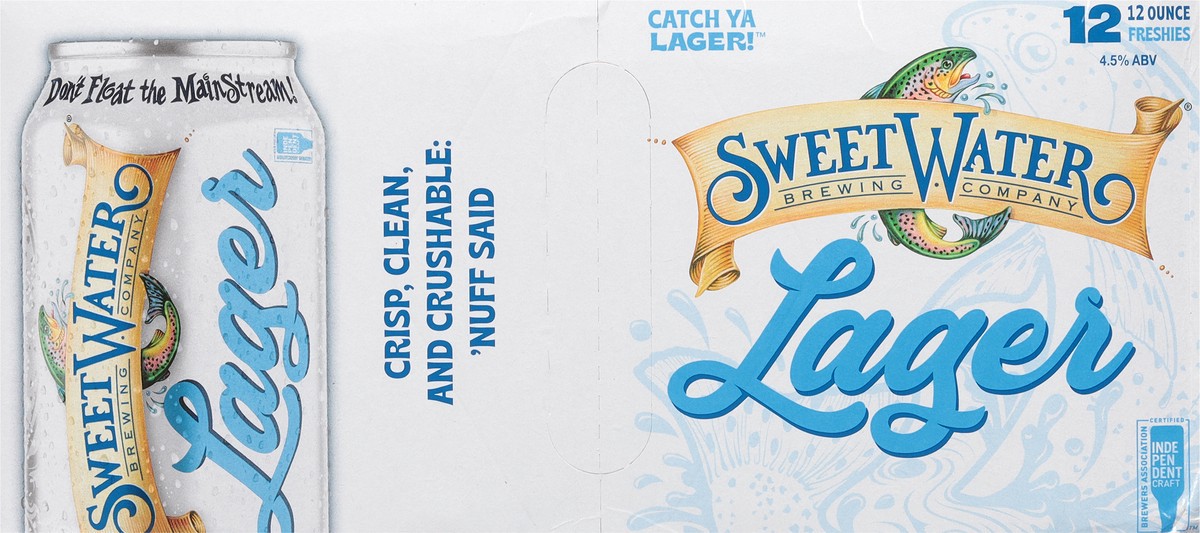 slide 2 of 9, SweetWater Brewing Company Lager Beer 12 - 12 oz Cans, 12 ct