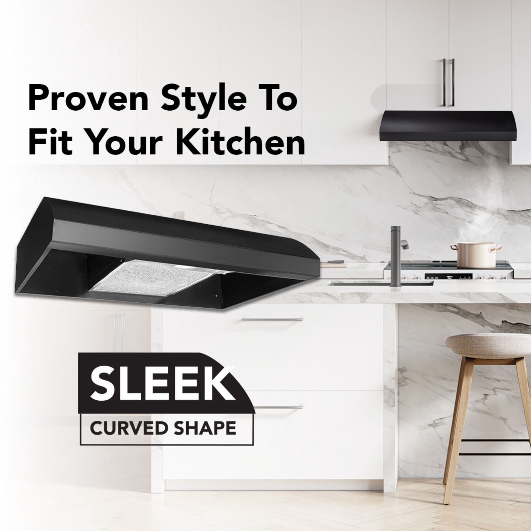 slide 4 of 6, Broan 30 inch Convertible 270-CFM Black Under Cabinet Range Hood, 1 ct